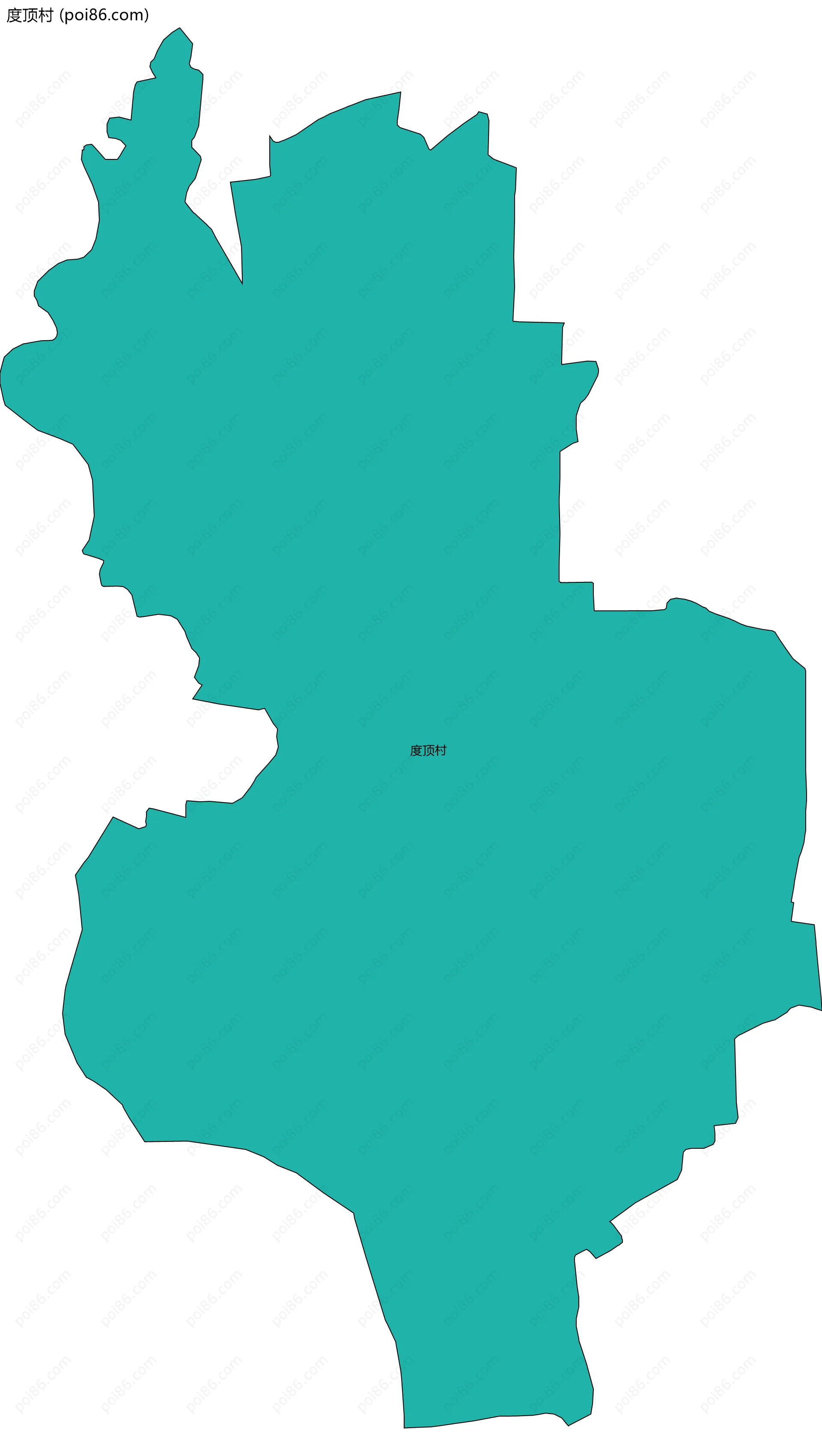 度顶村边界地图