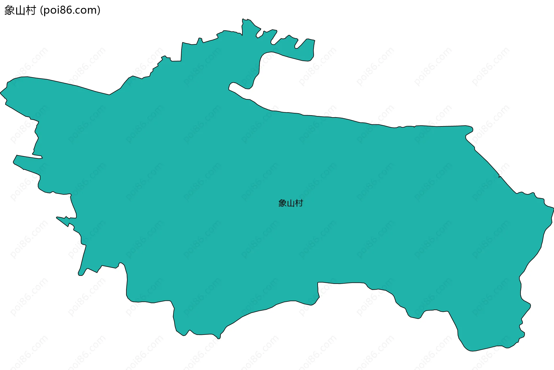象山村边界地图