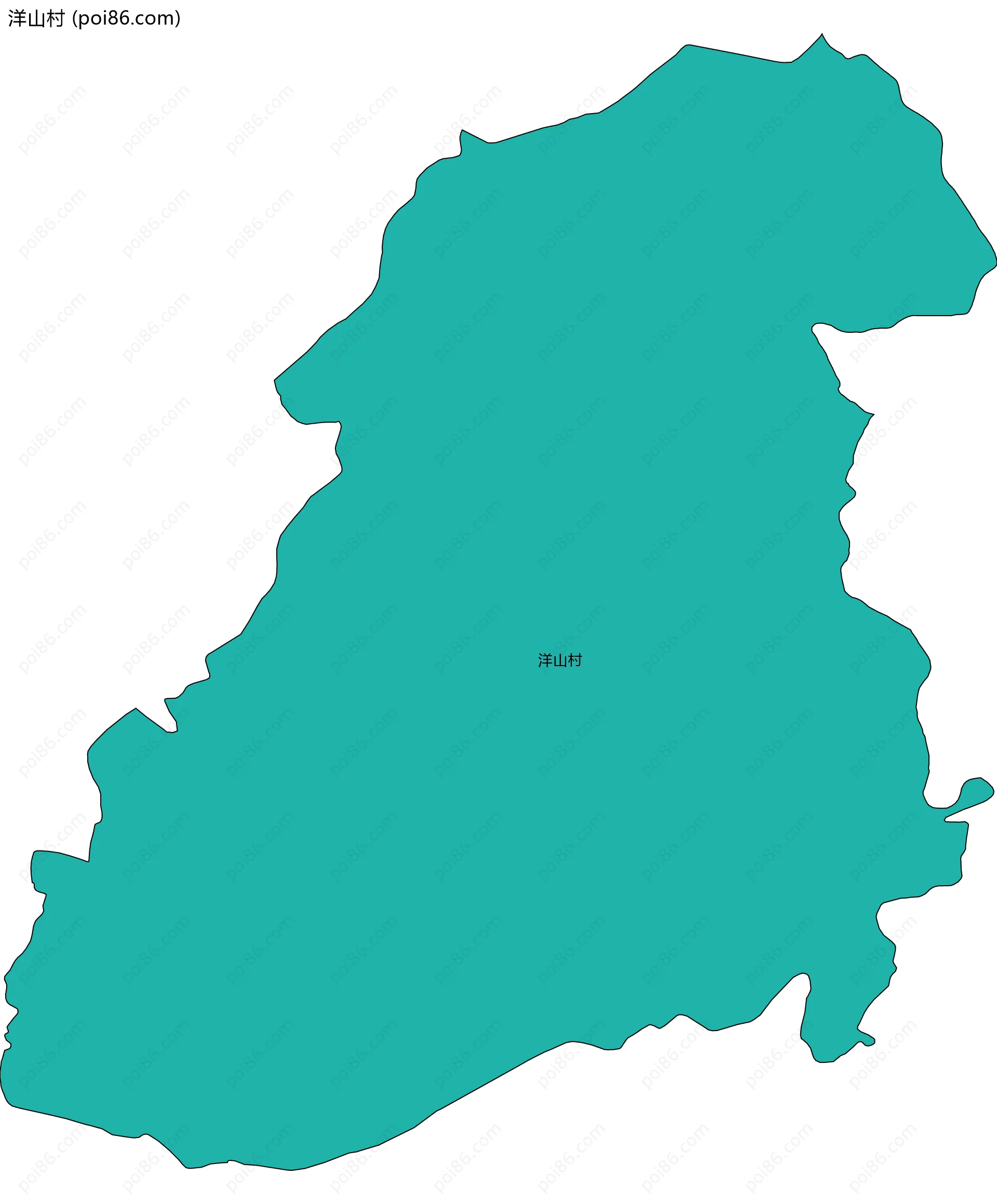 洋山村边界地图