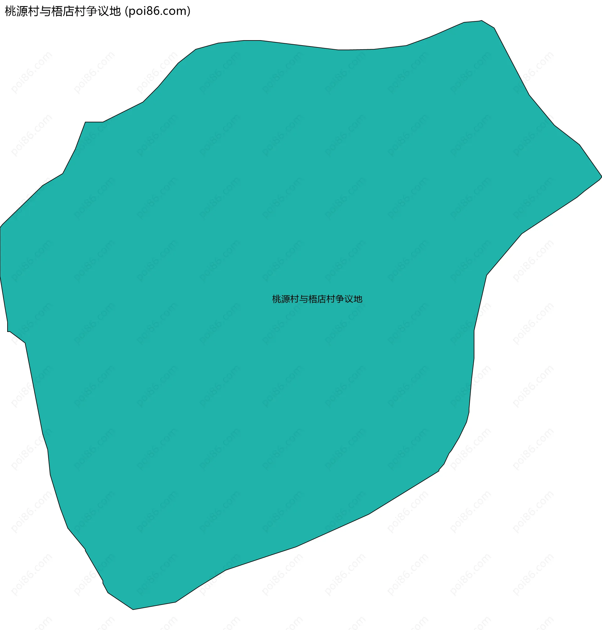 桃源村与梧店村争议地边界地图