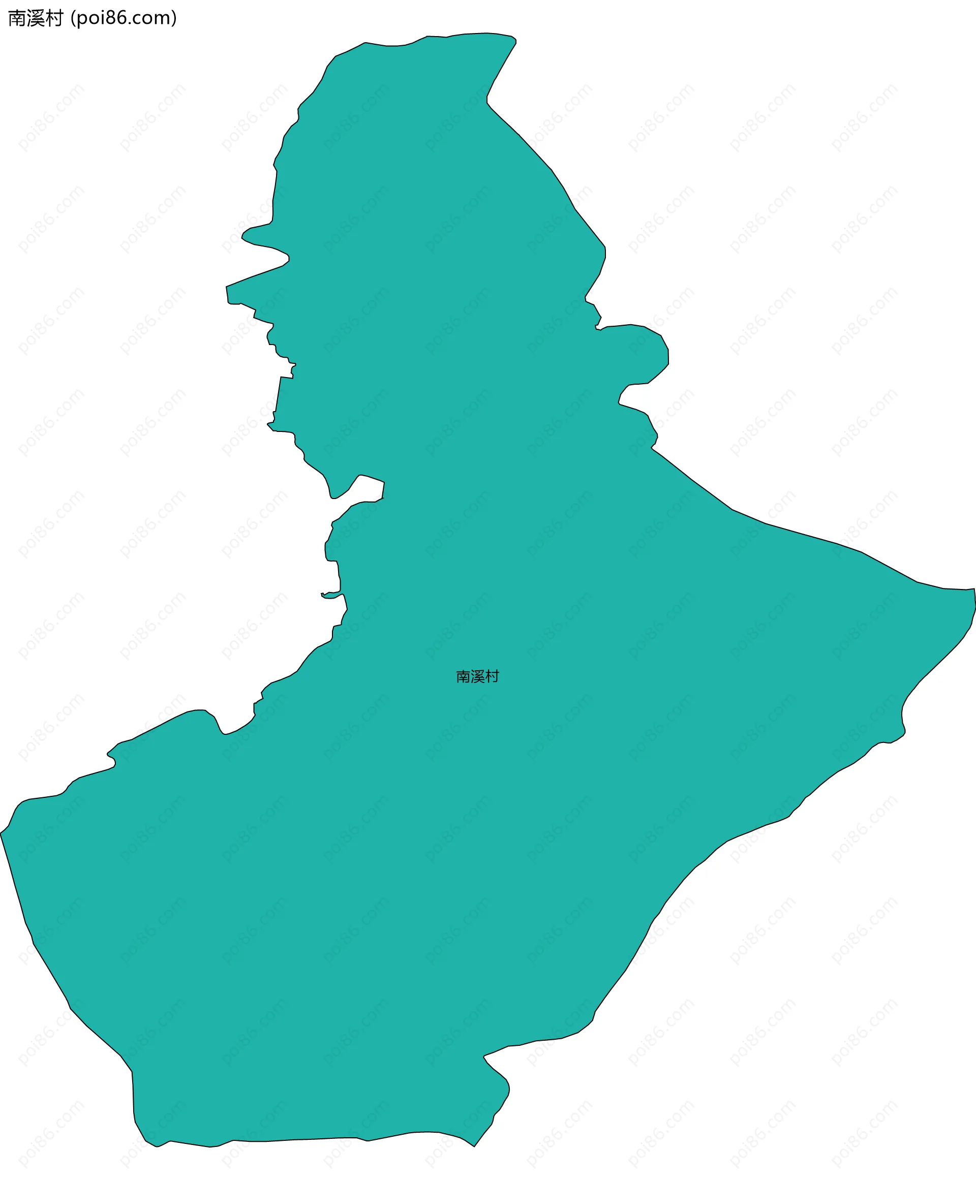 南溪村边界地图