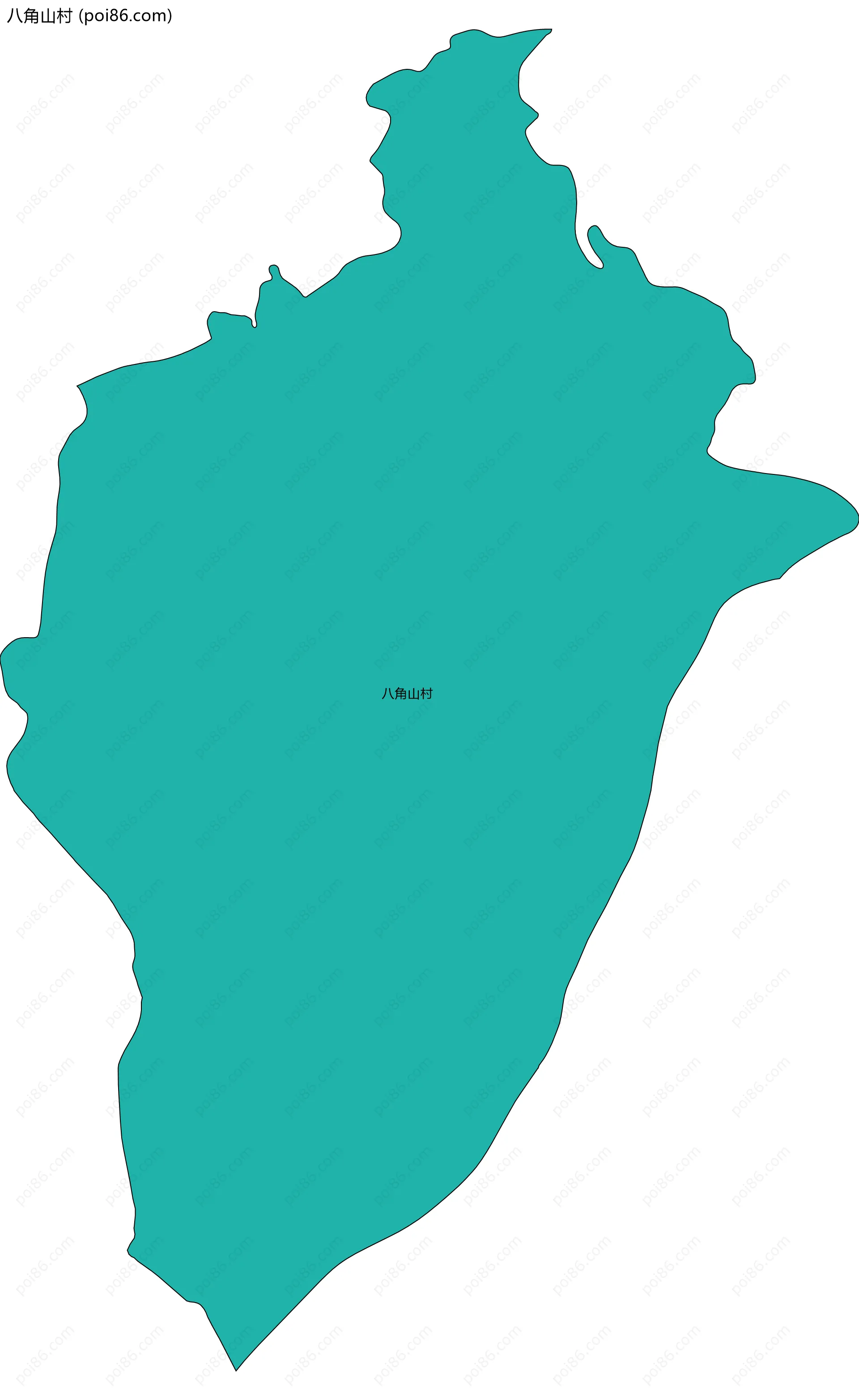 八角山村边界地图
