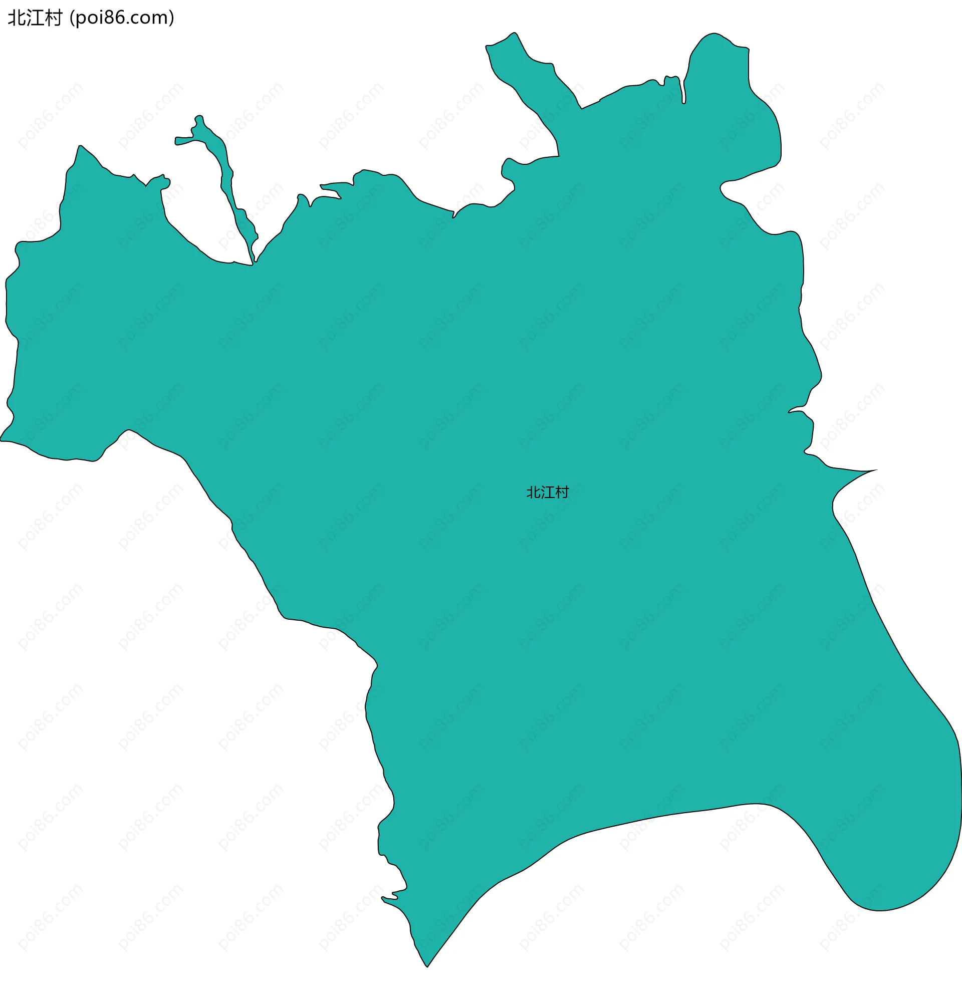 北江村边界地图