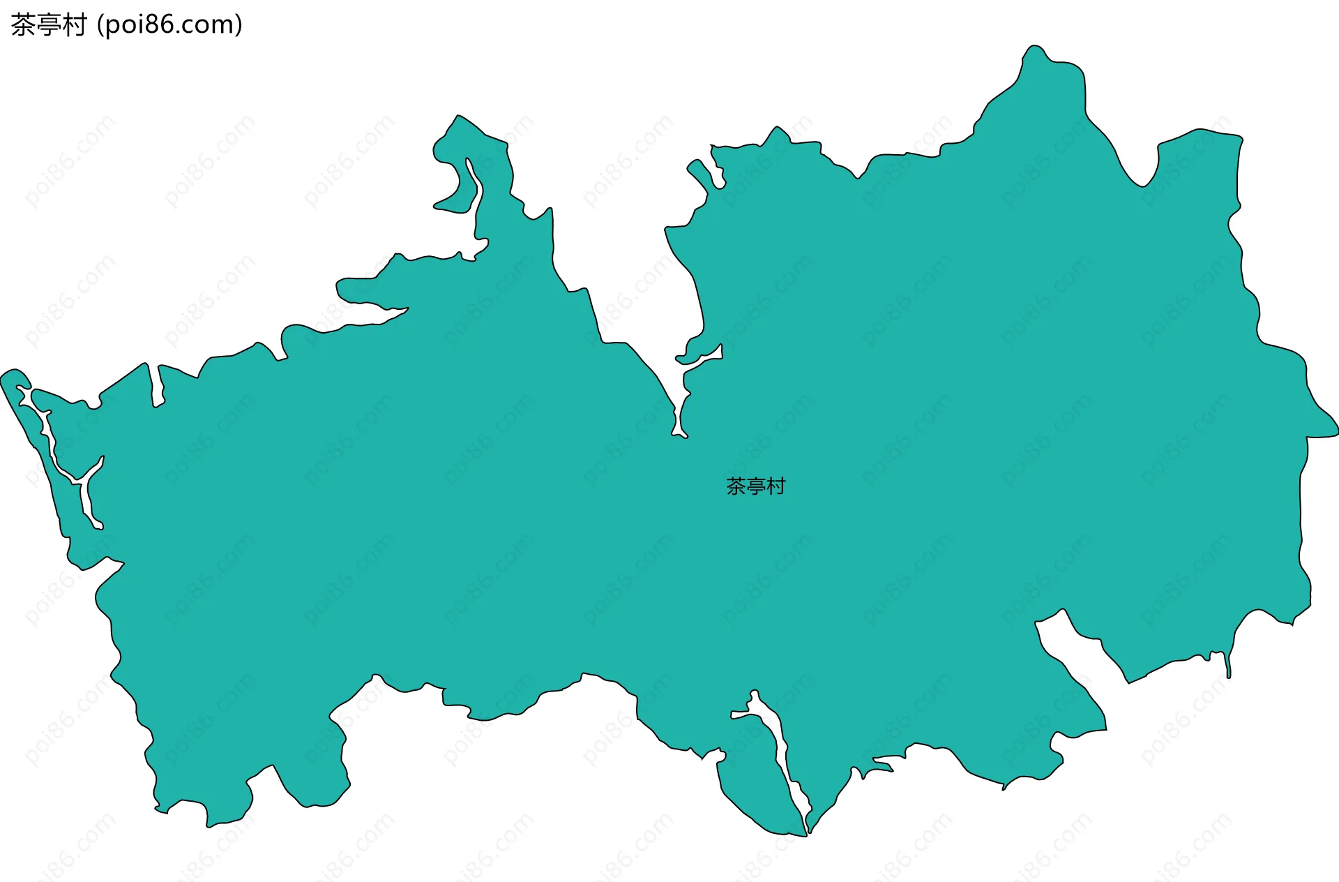 茶亭村边界地图