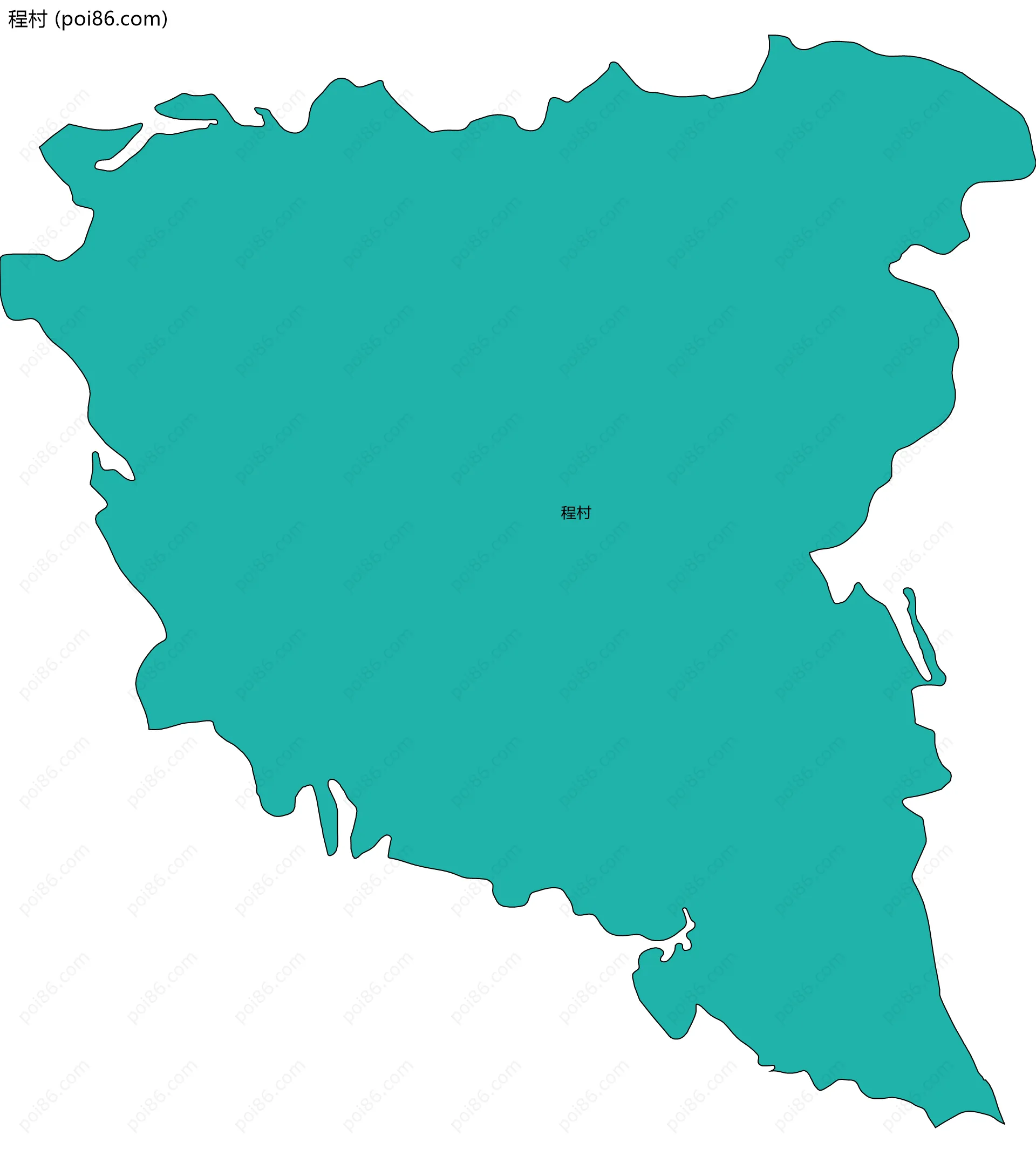 程村边界地图