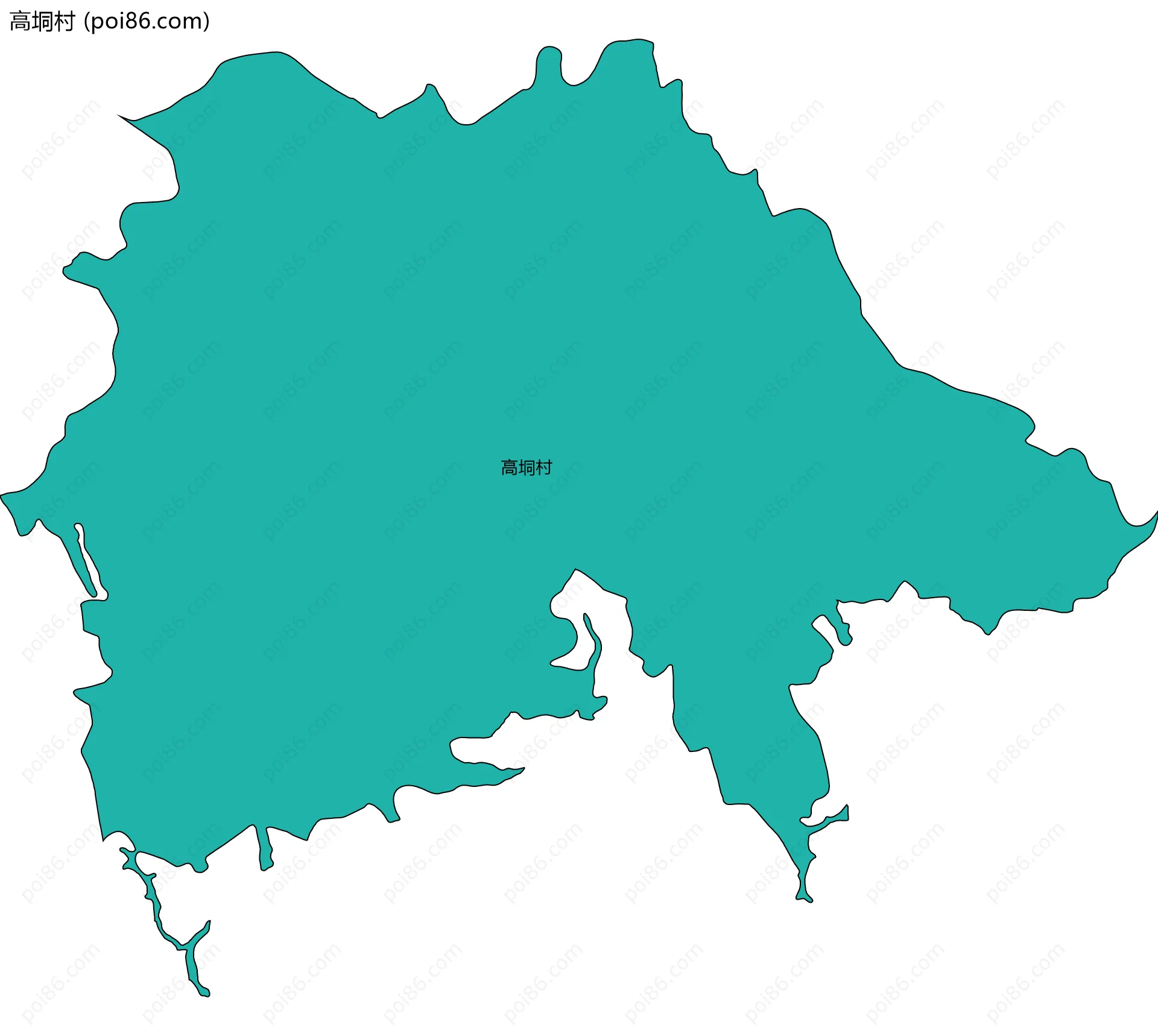 高垌村边界地图