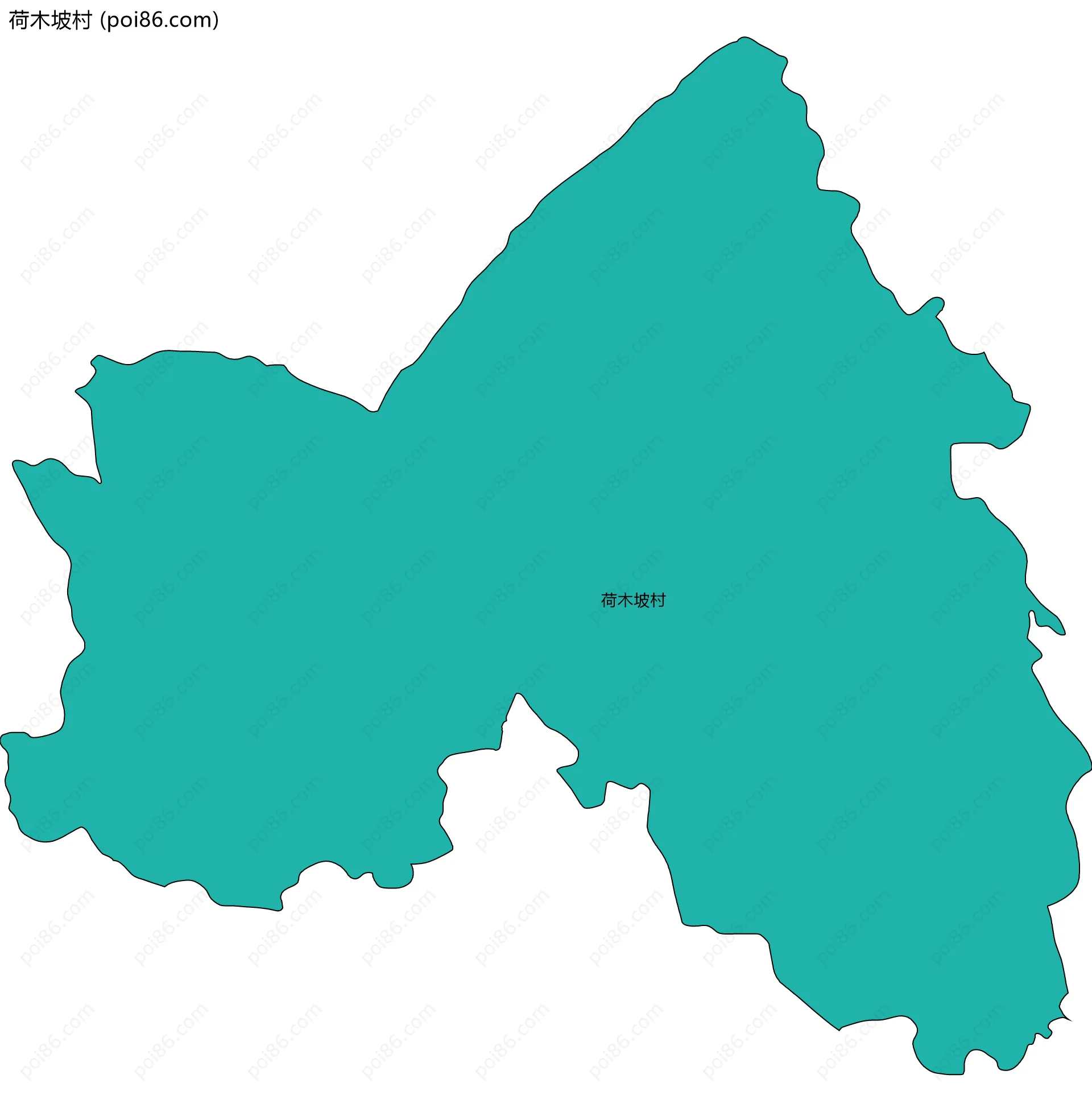 荷木坡村边界地图