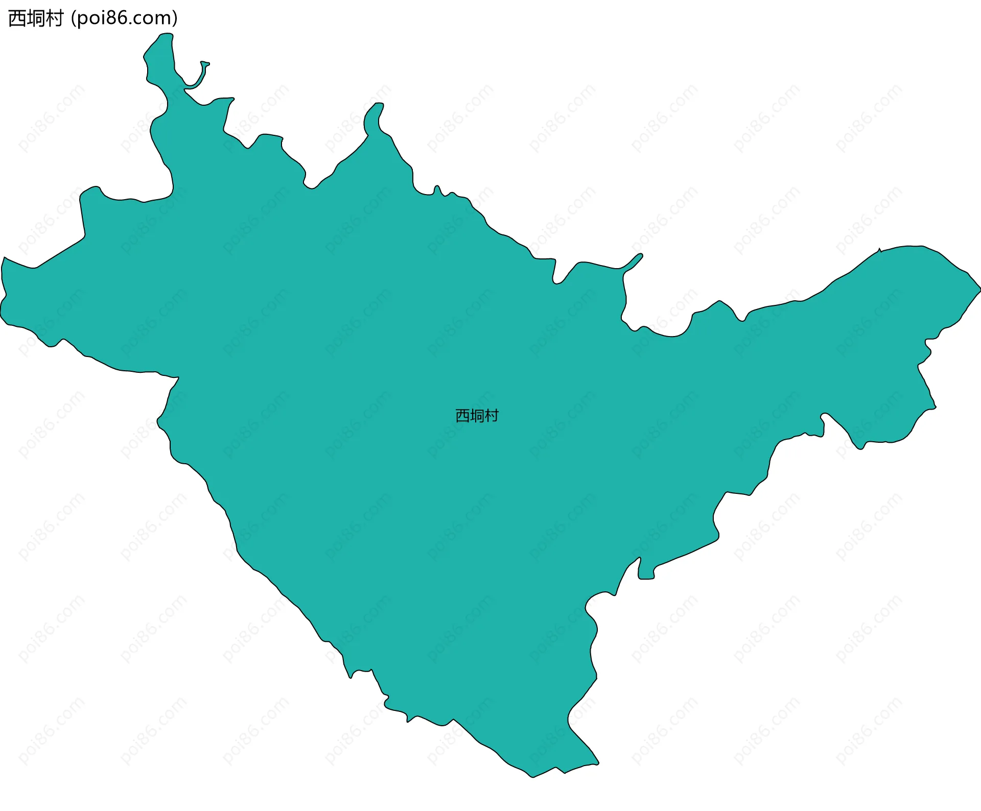 西垌村边界地图