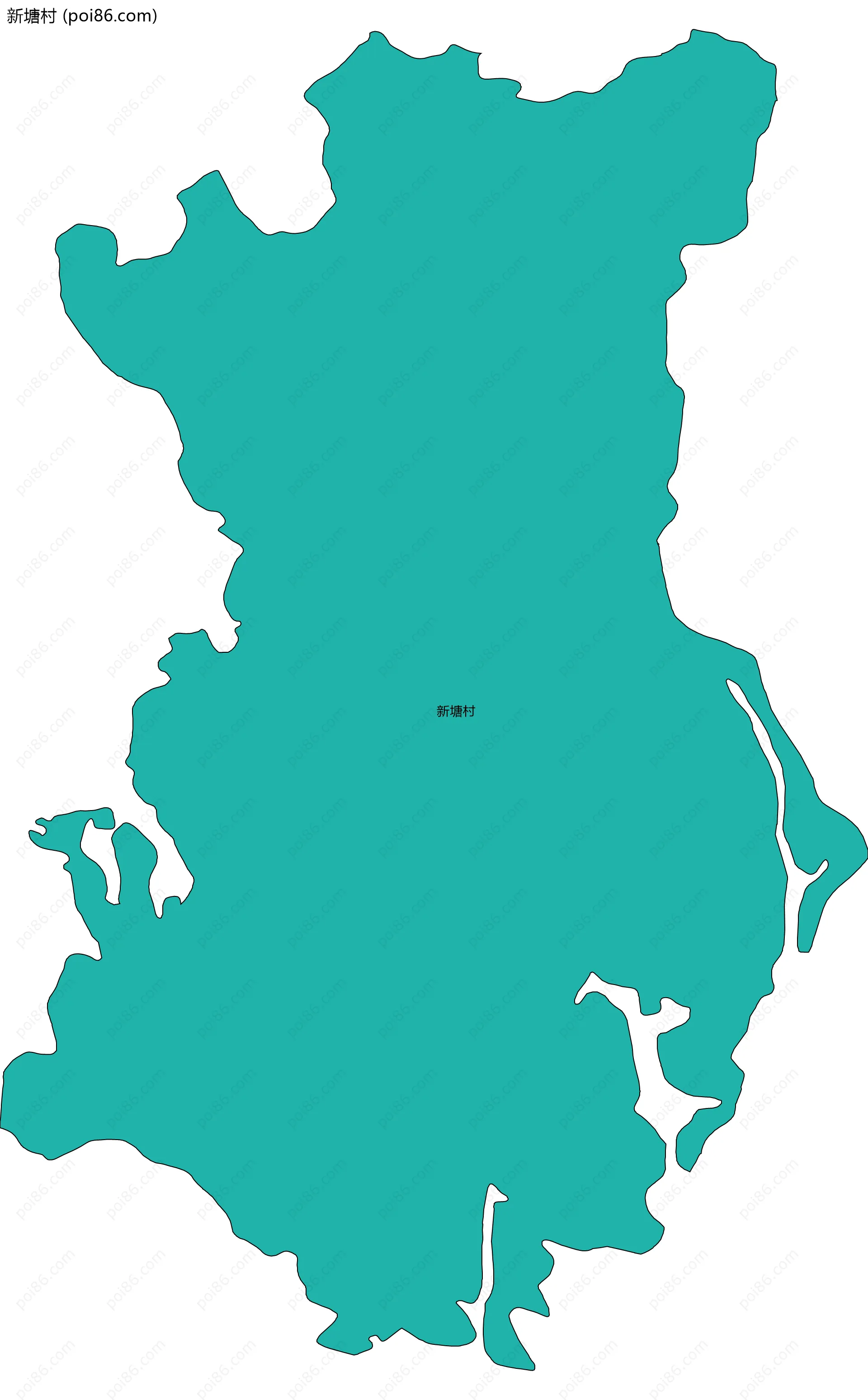 新塘村边界地图