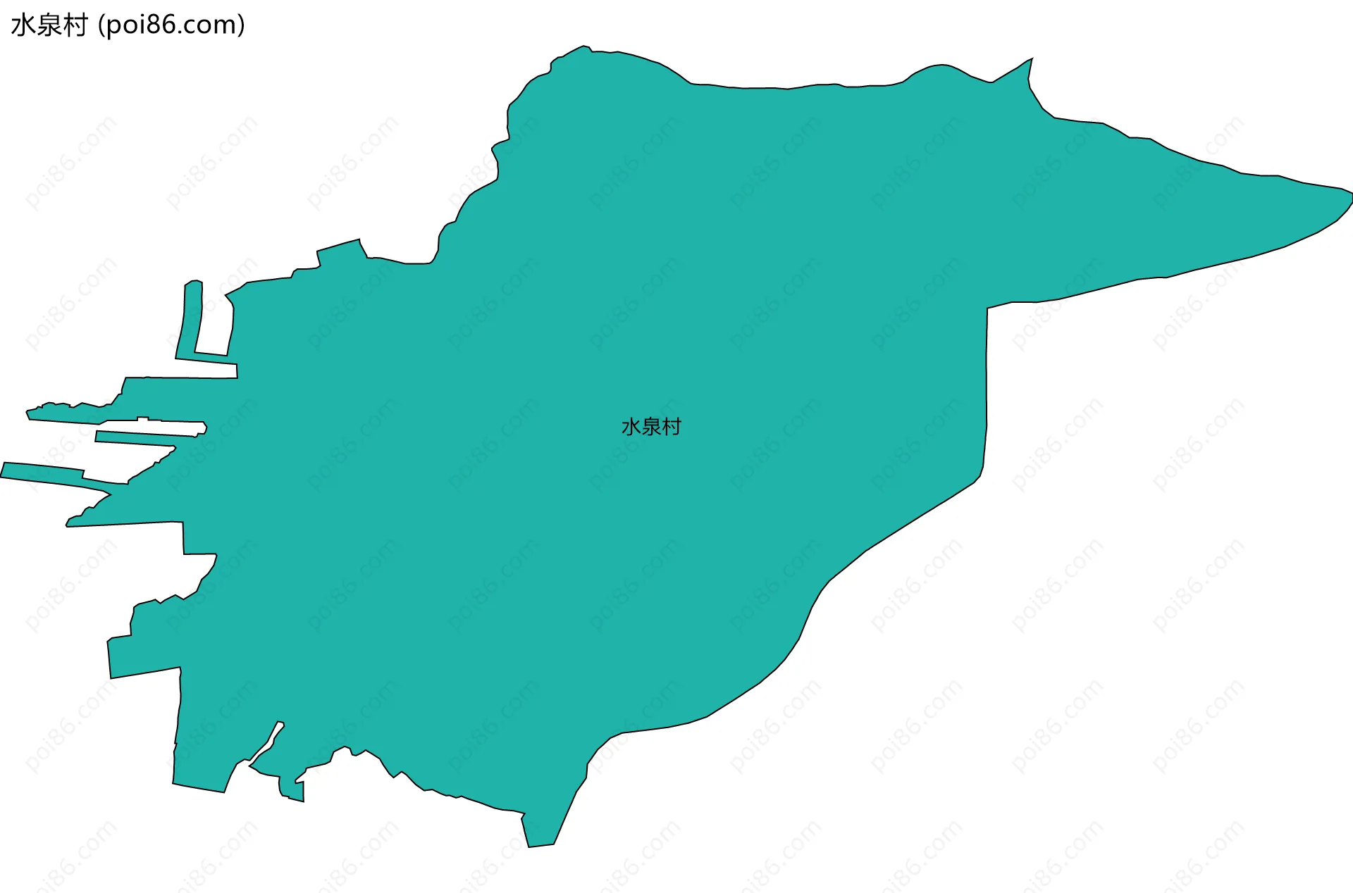 水泉村边界地图