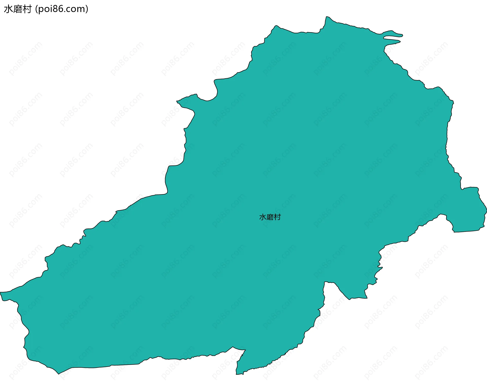 水磨村边界地图