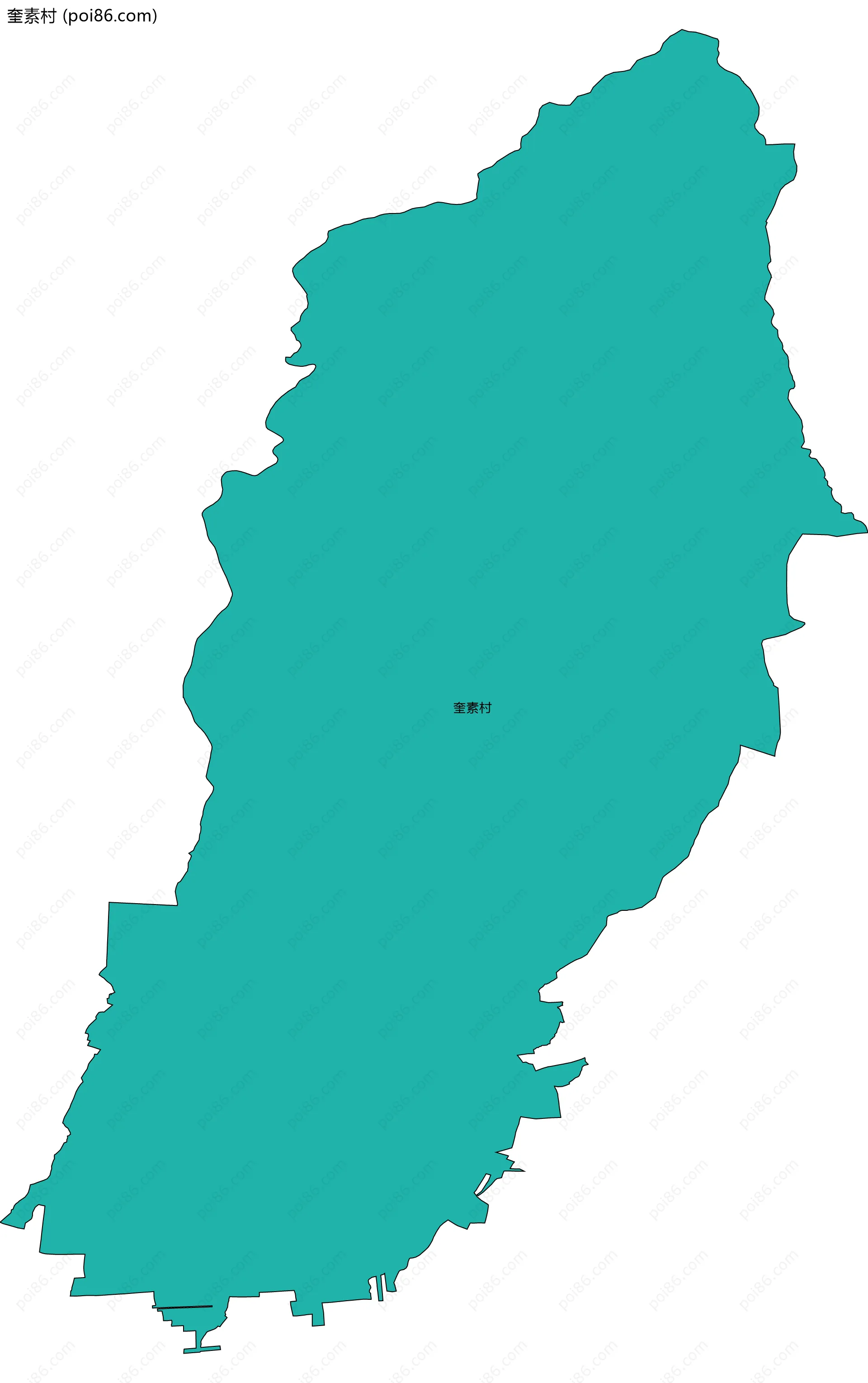 奎素村边界地图