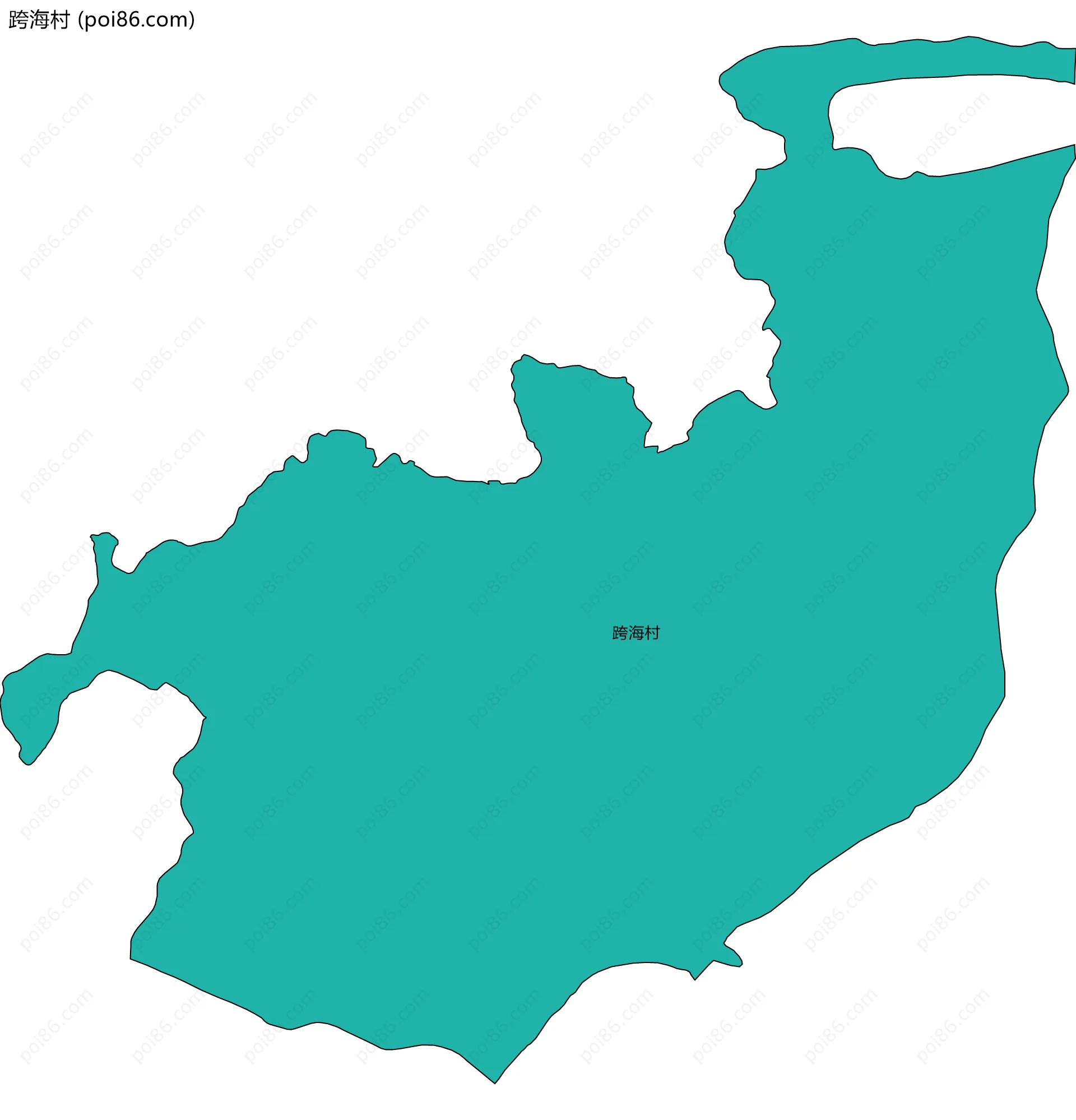 跨海村边界地图