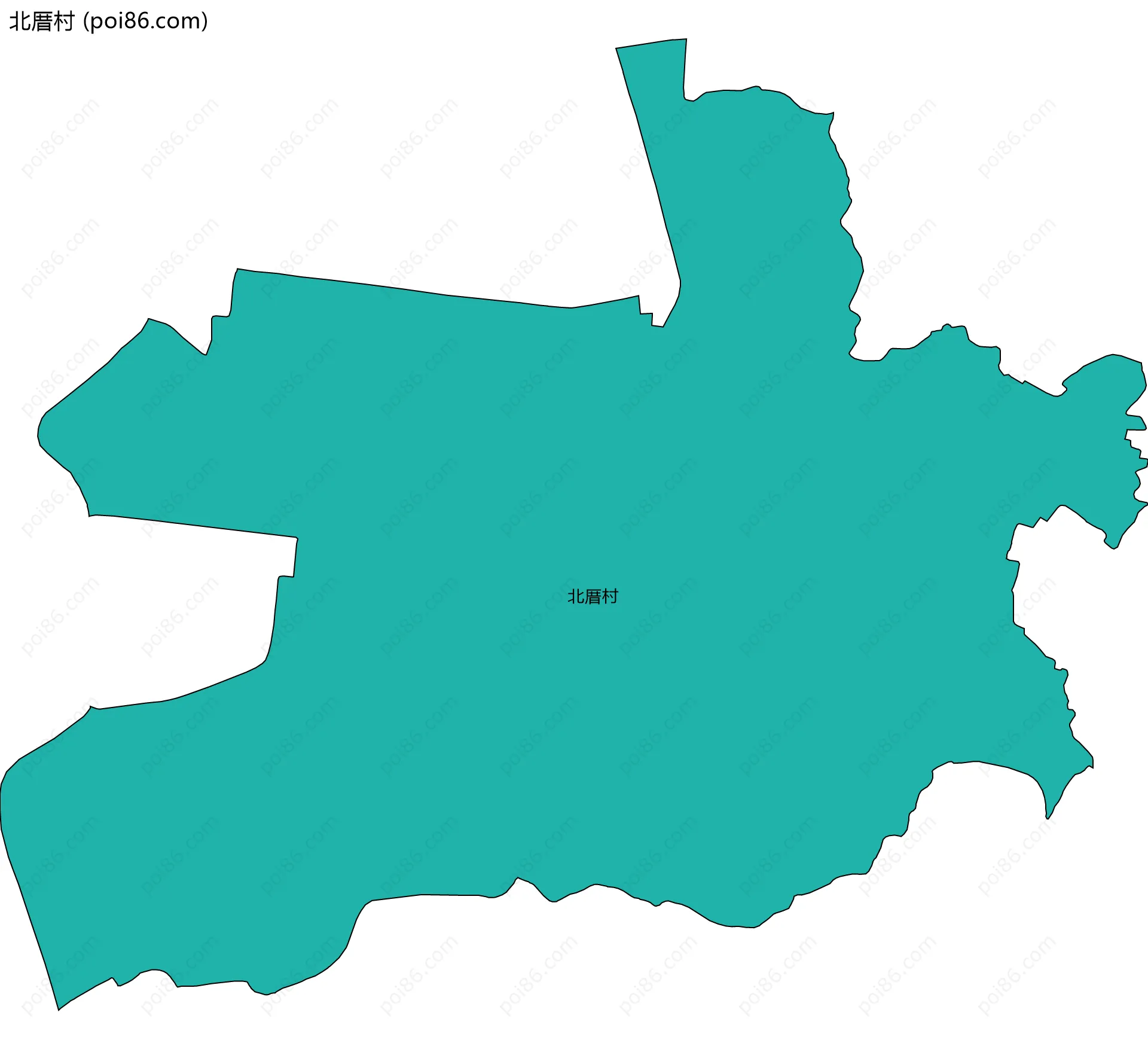 北厝村边界地图