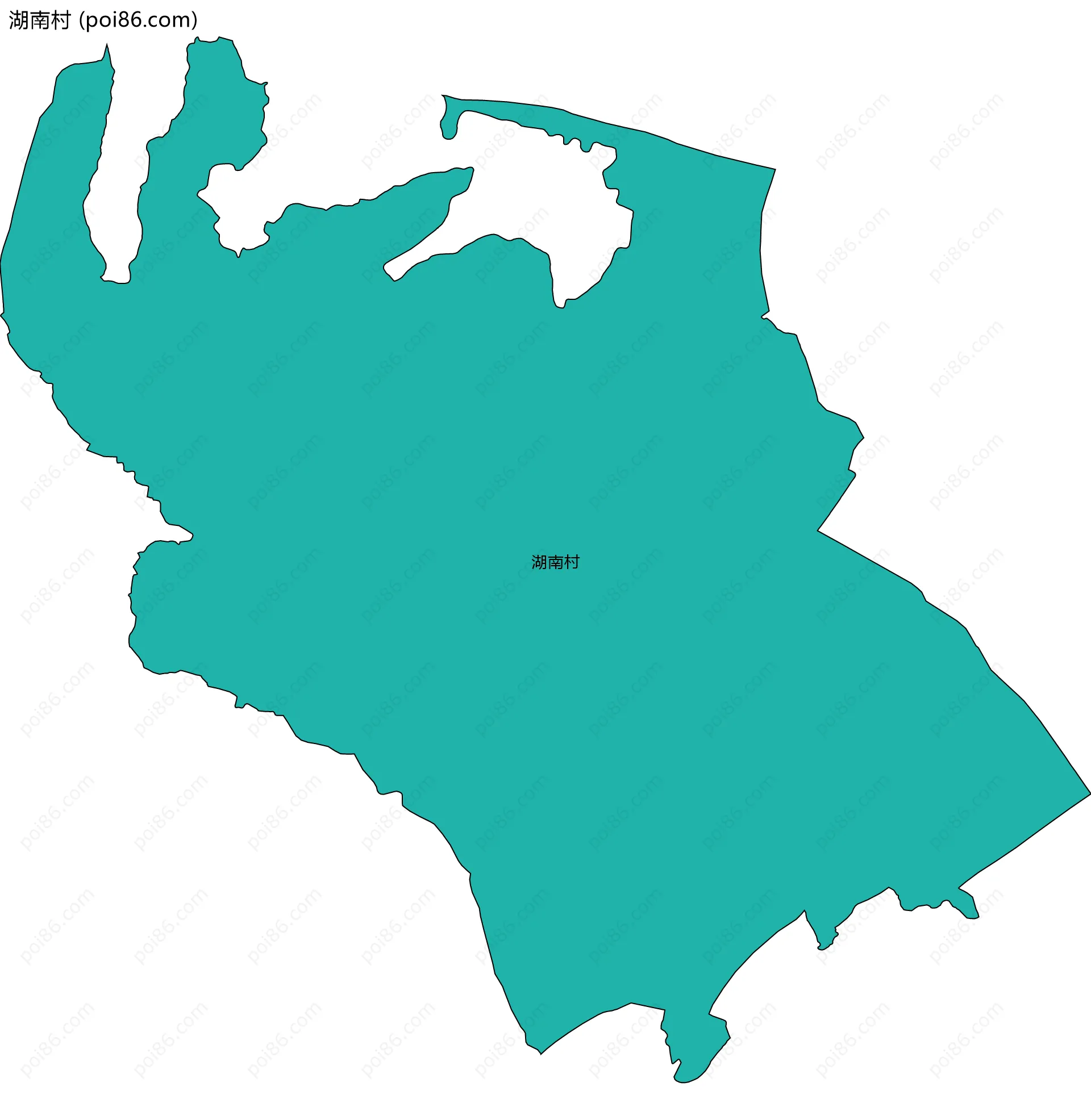 湖南村边界地图