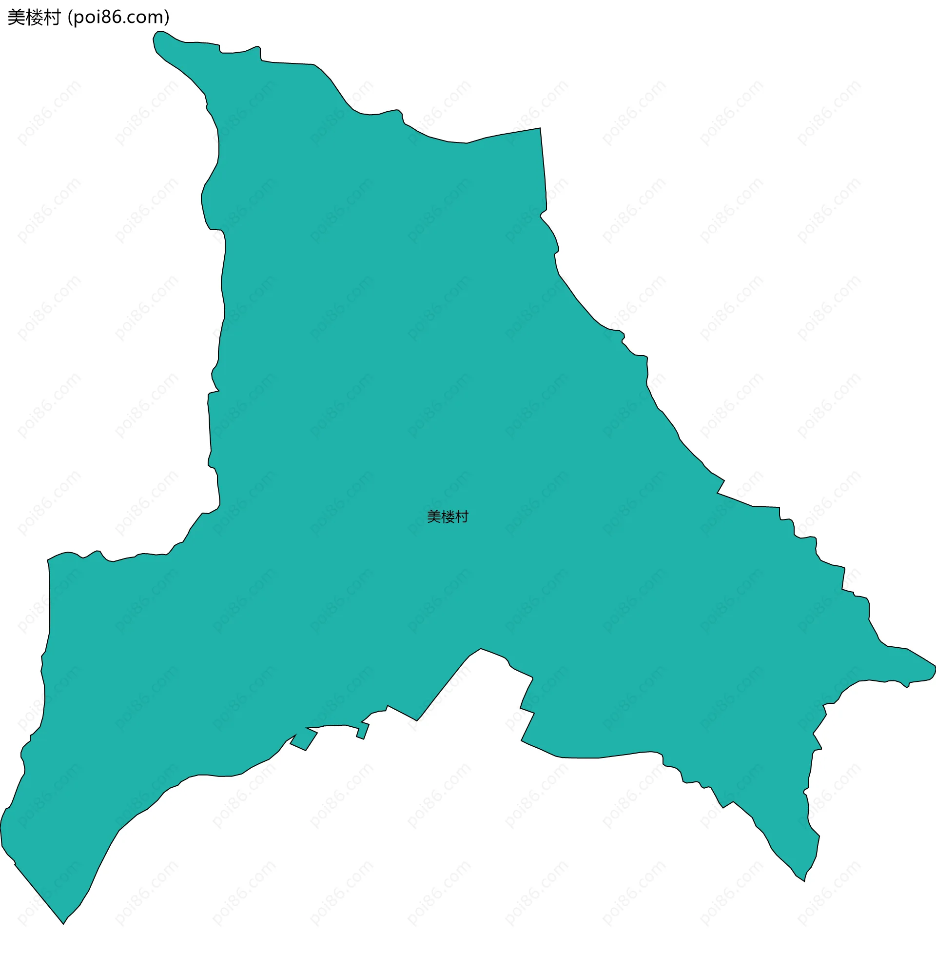 美楼村边界地图