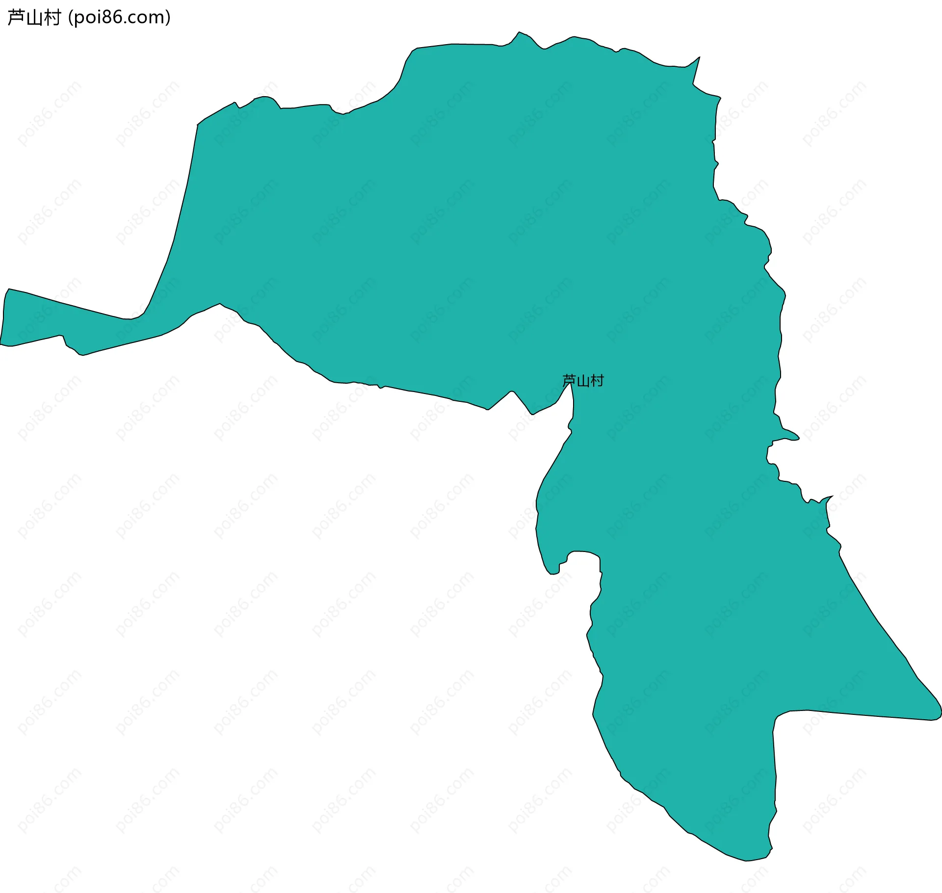 芦山村边界地图