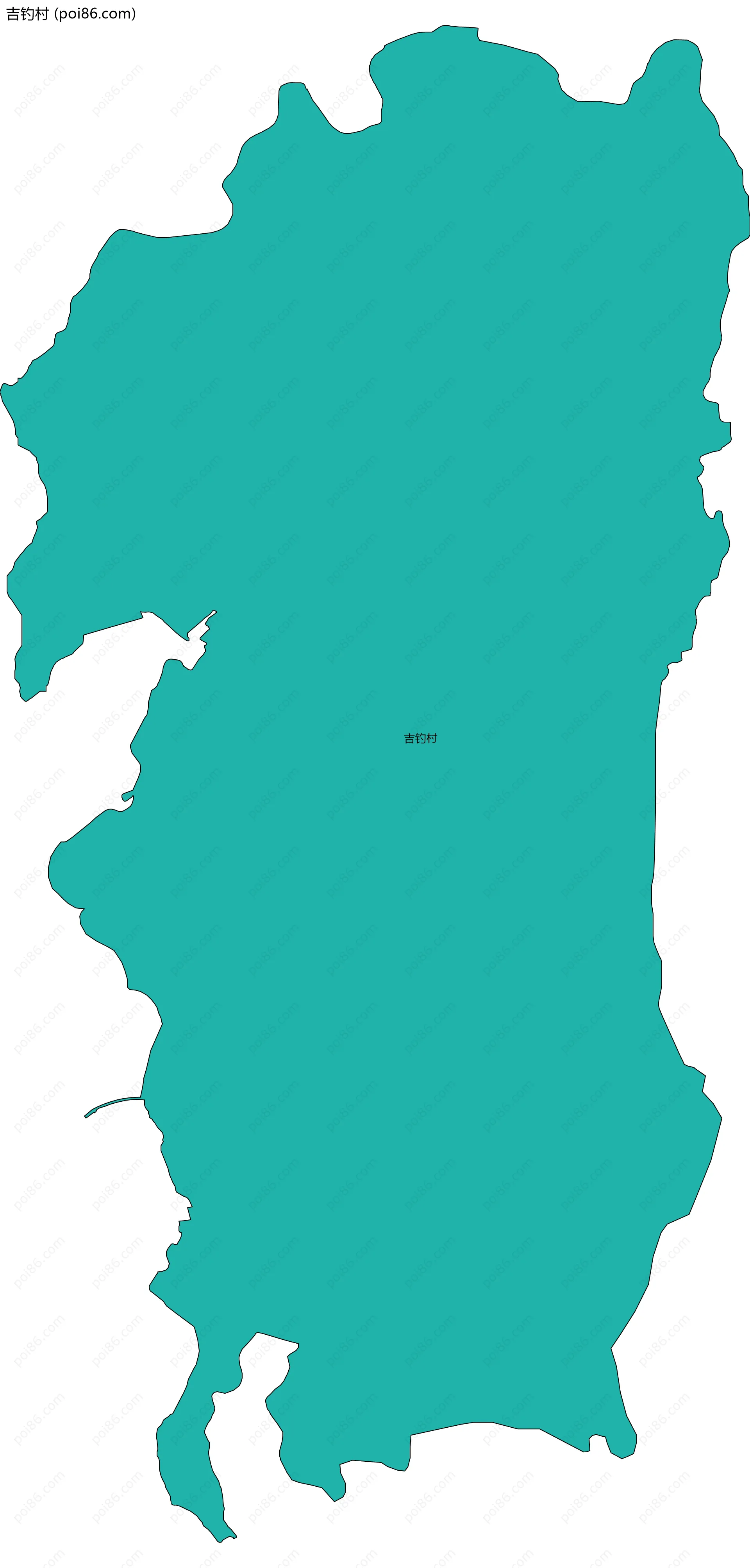 吉钓村边界地图