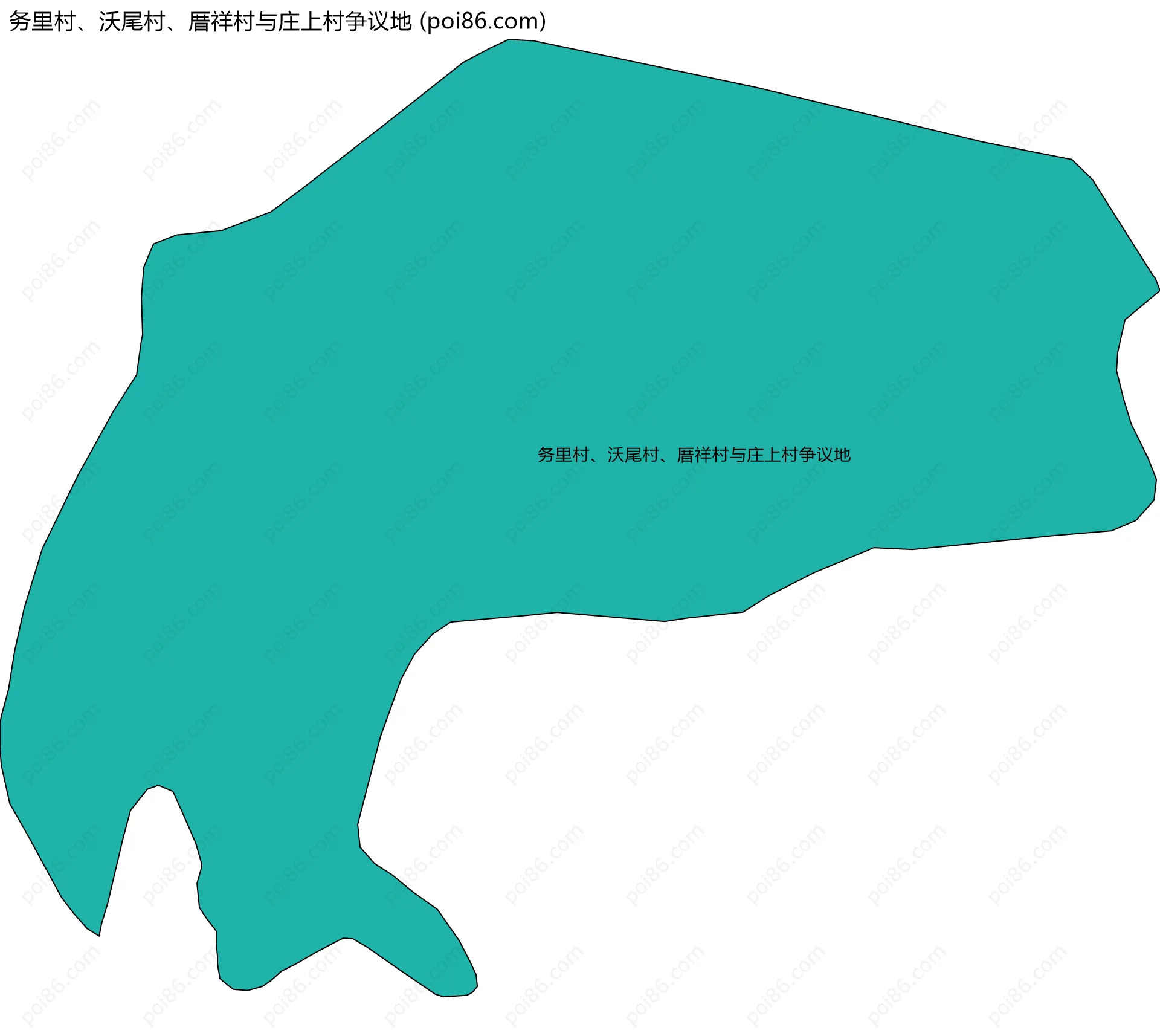 务里村、沃尾村、厝祥村与庄上村争议地边界地图