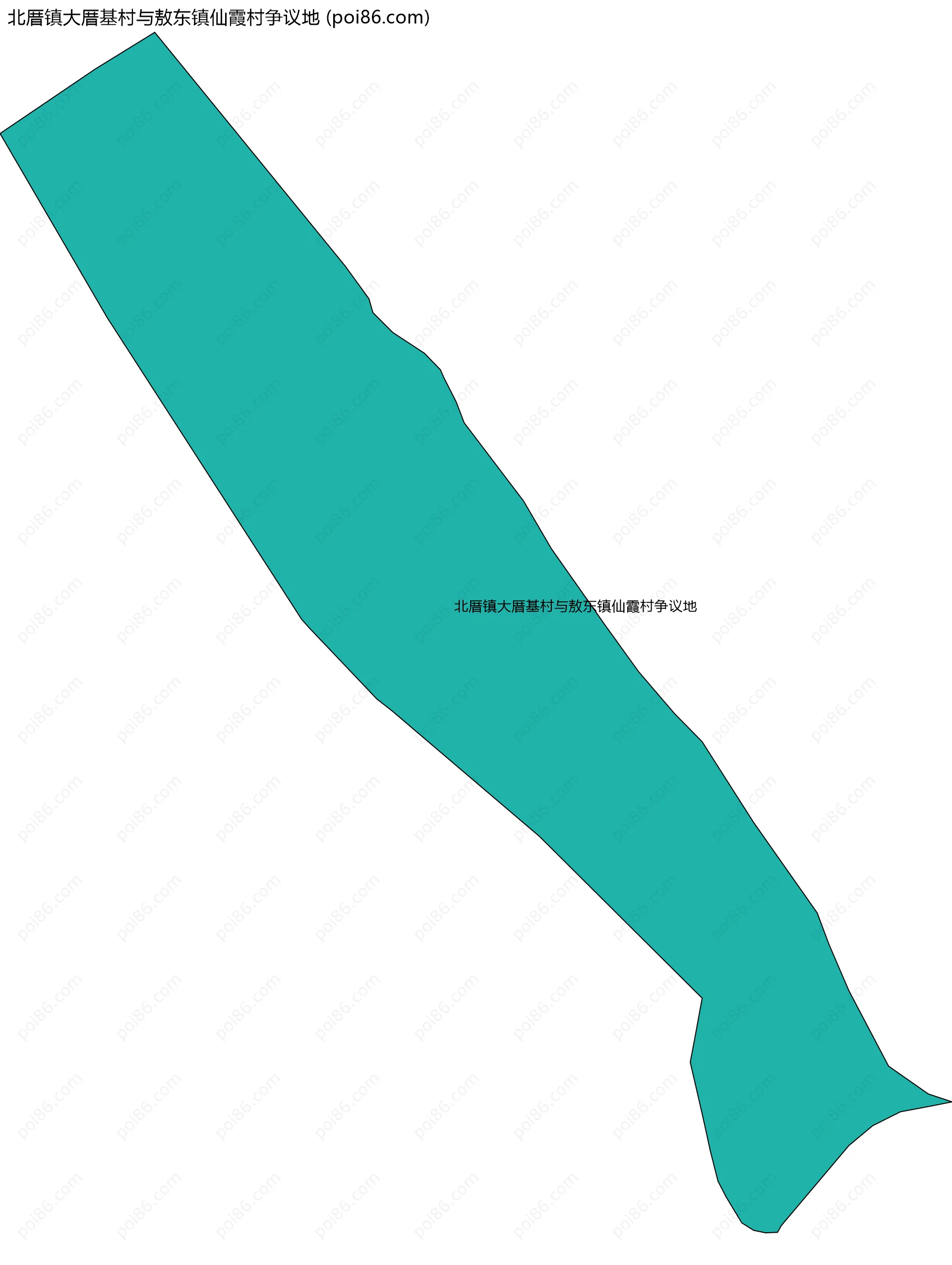 北厝镇大厝基村与敖东镇仙霞村争议地边界地图