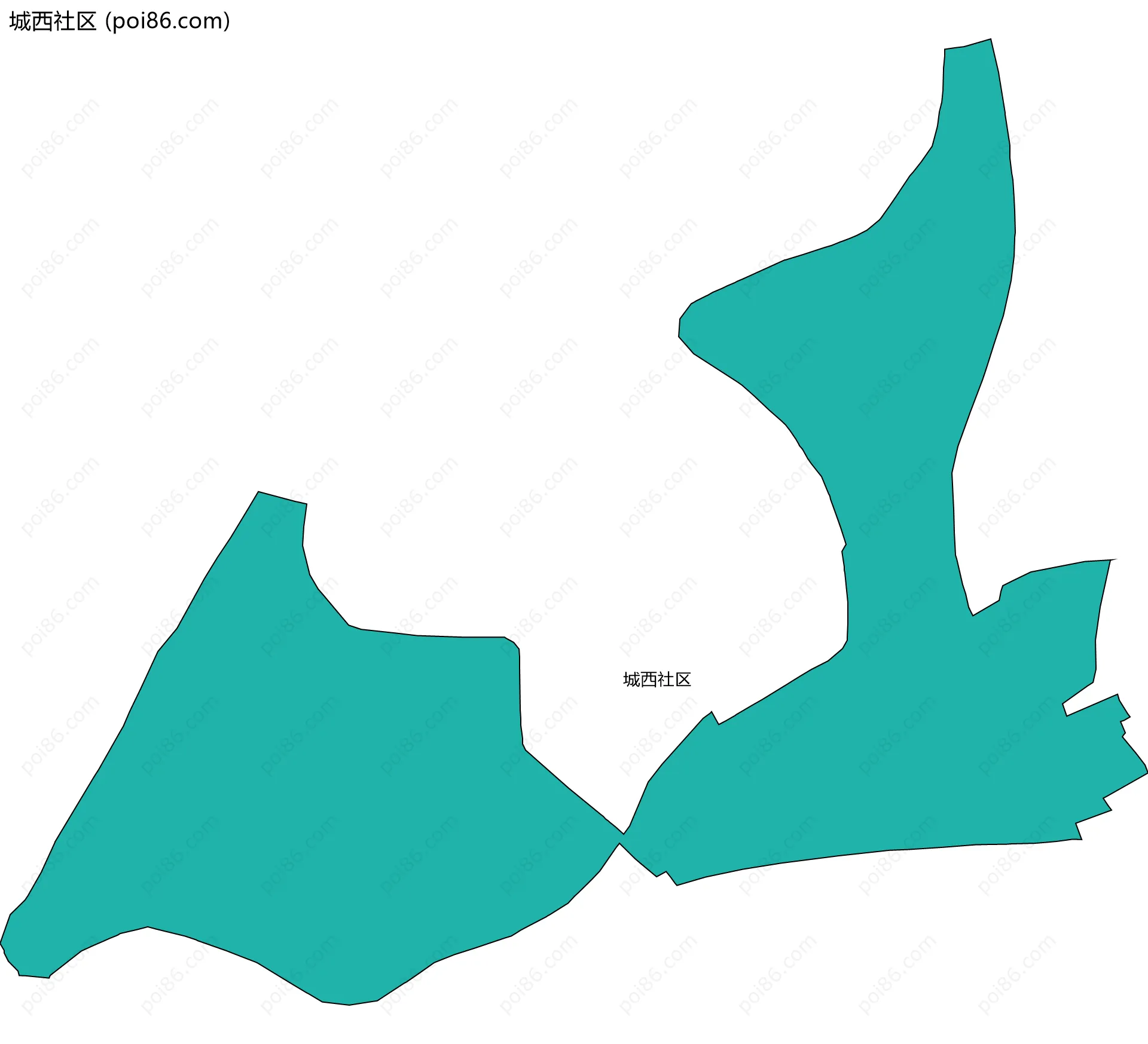 城西社区边界地图