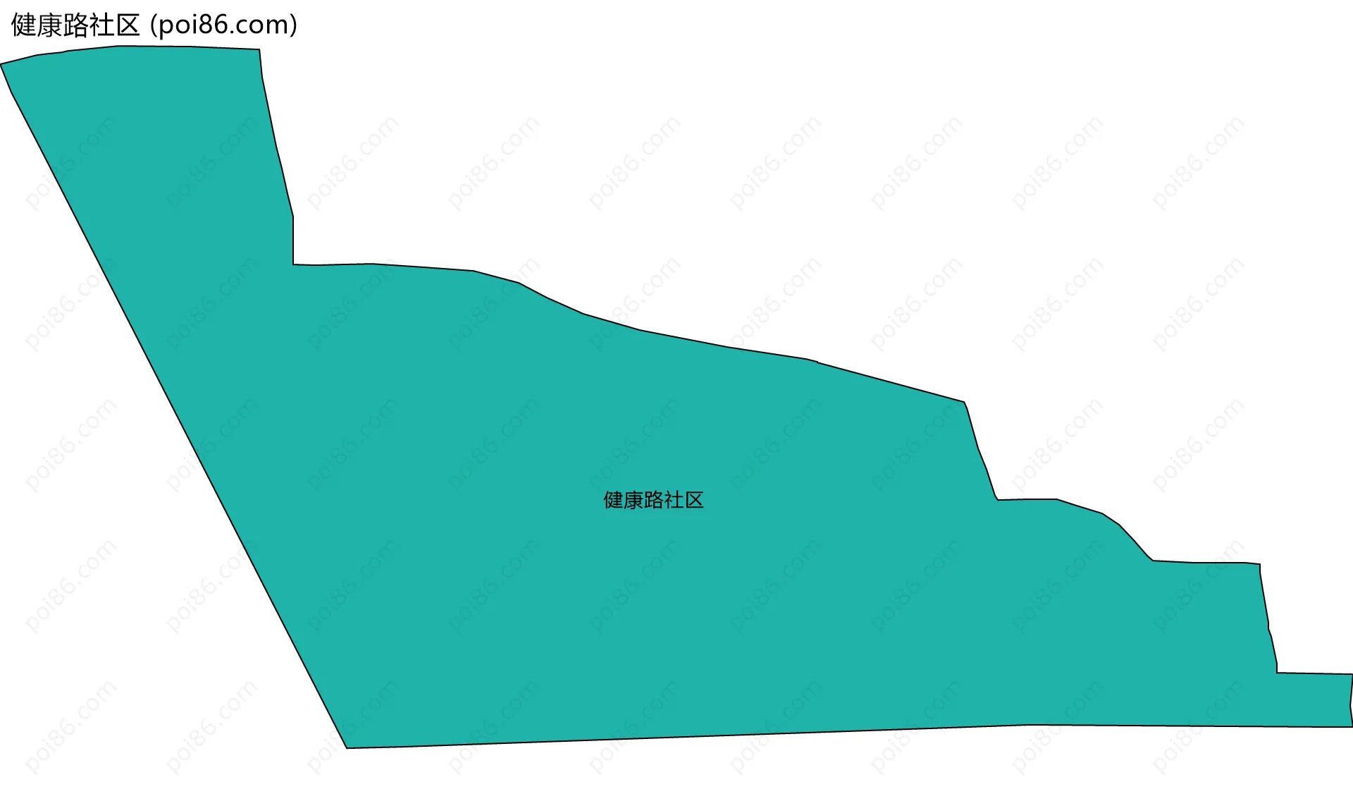 健康路社区边界地图