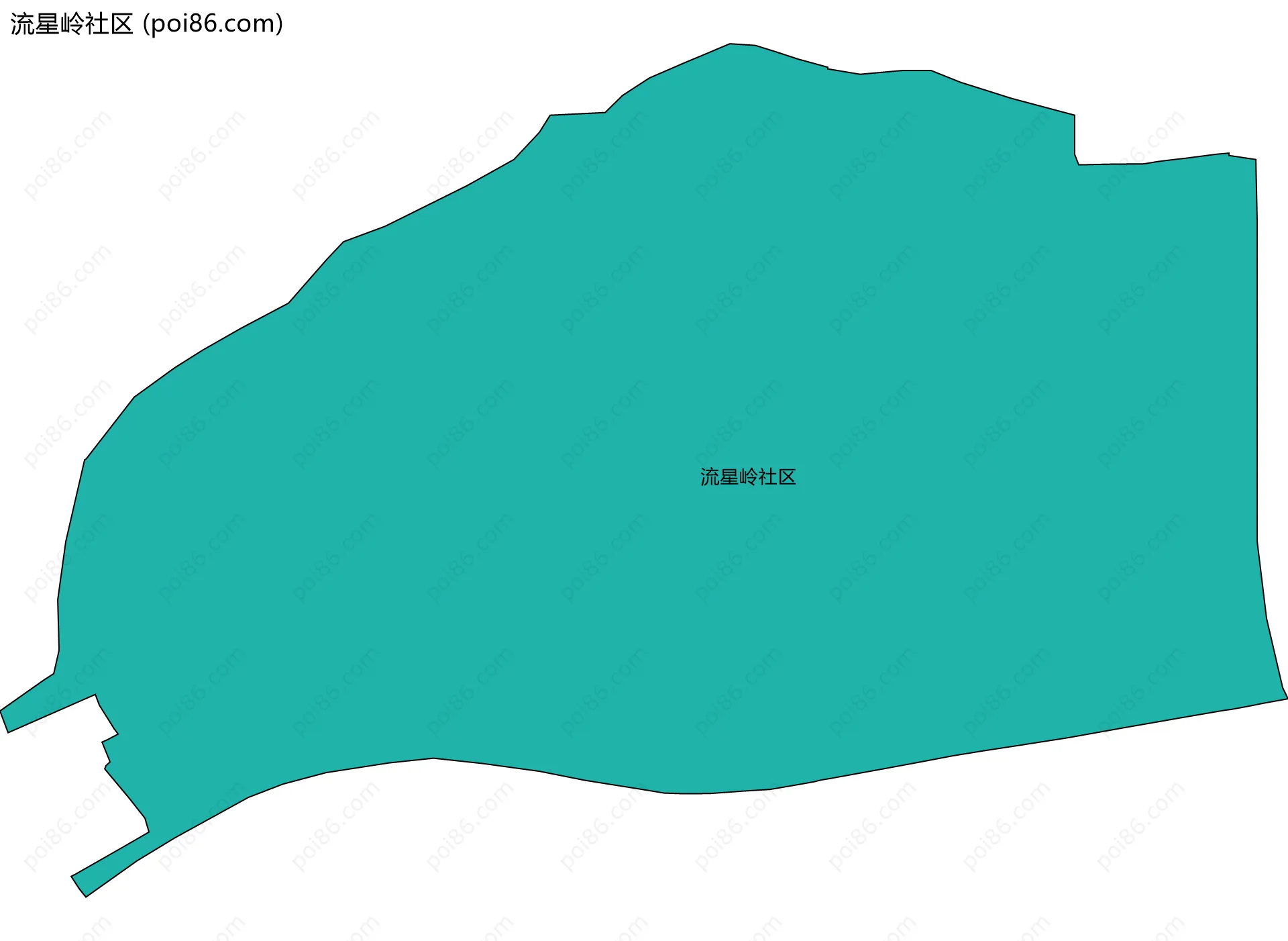 流星岭社区边界地图