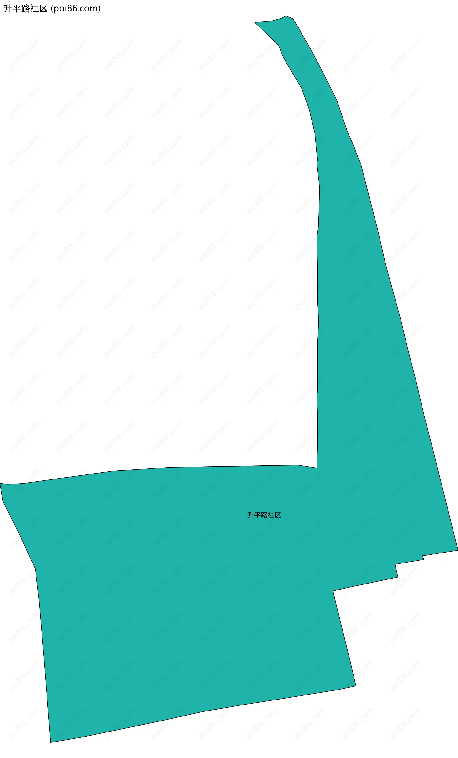 升平路社区边界地图
