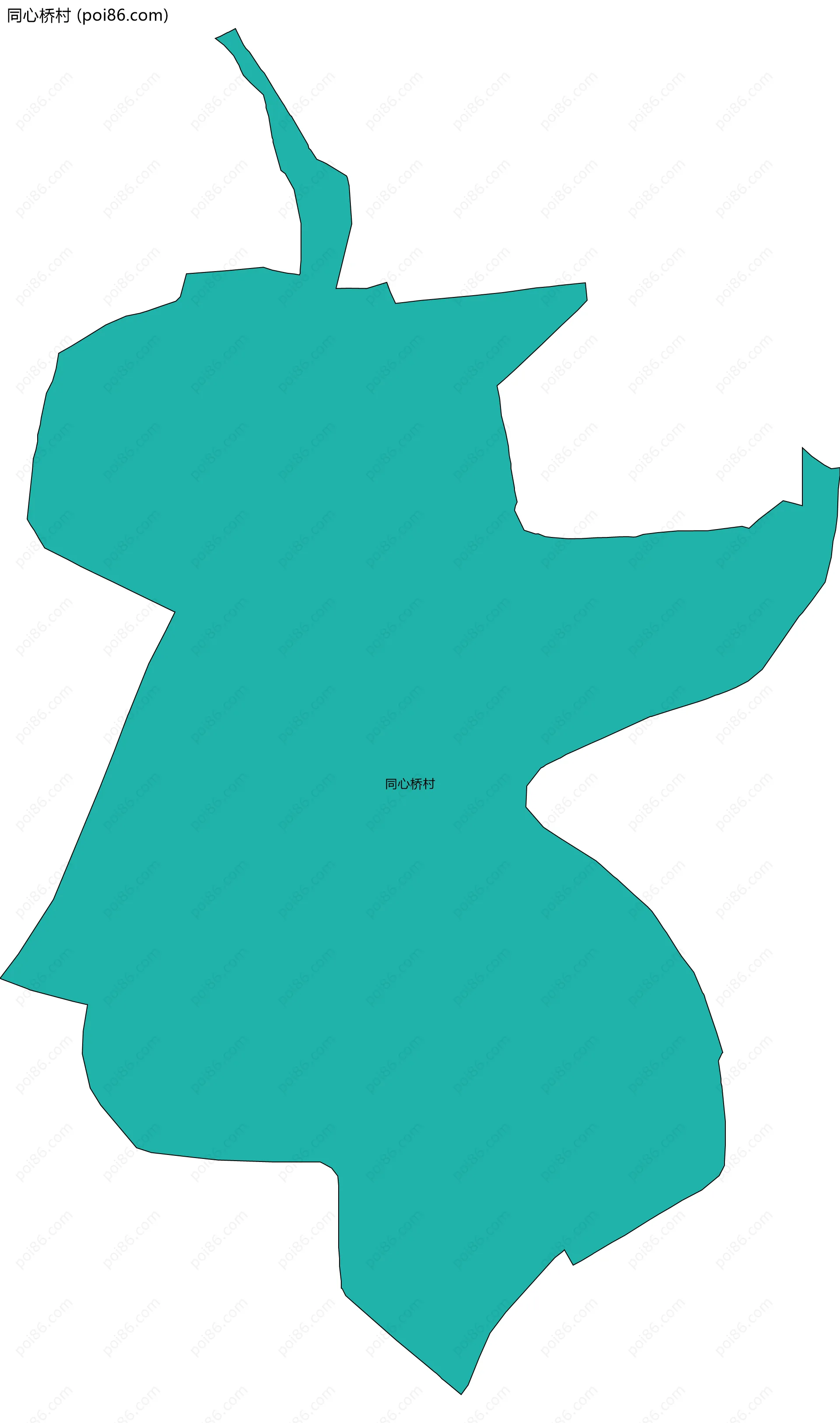 同心桥村边界地图