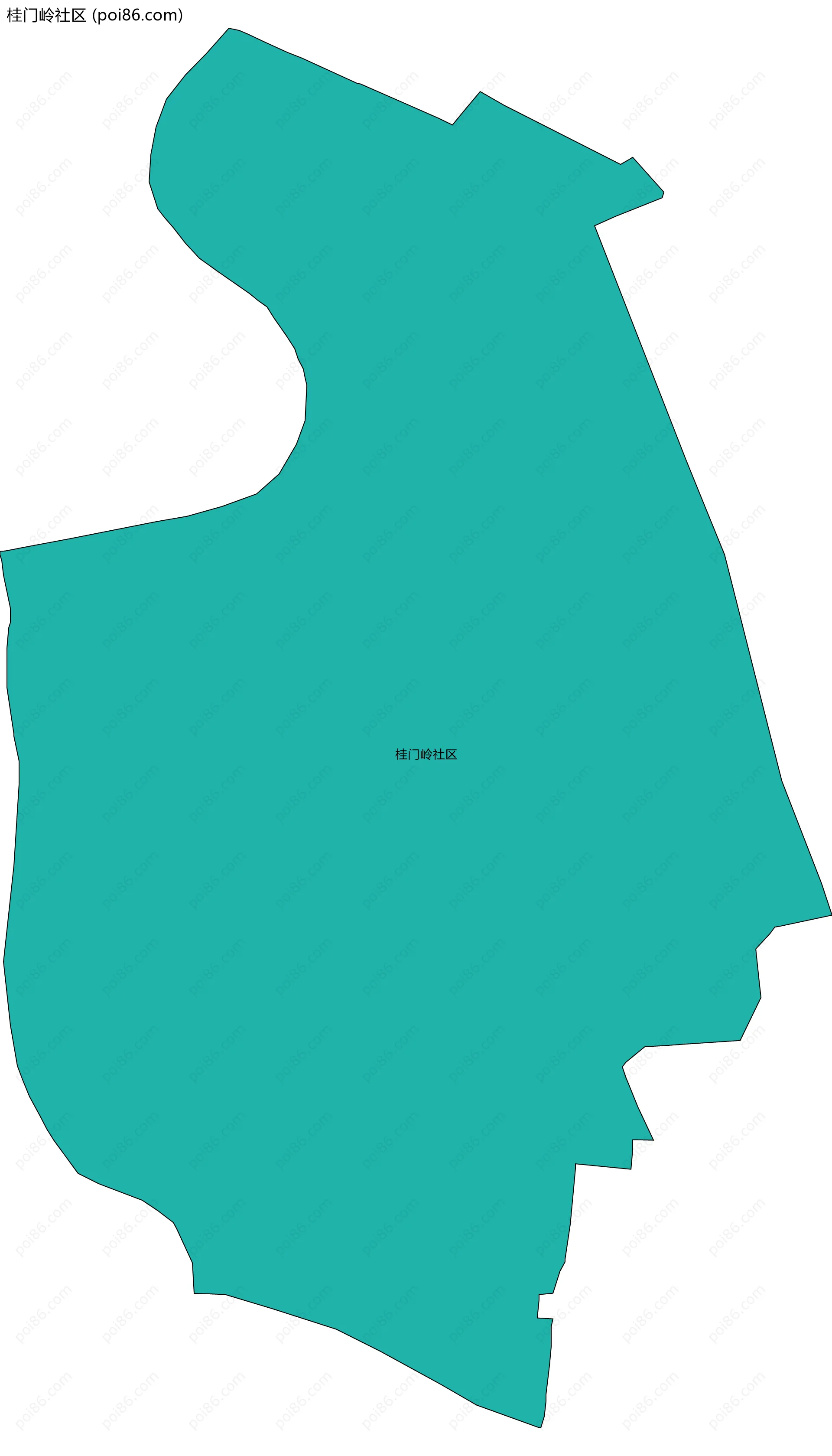 桂门岭社区边界地图