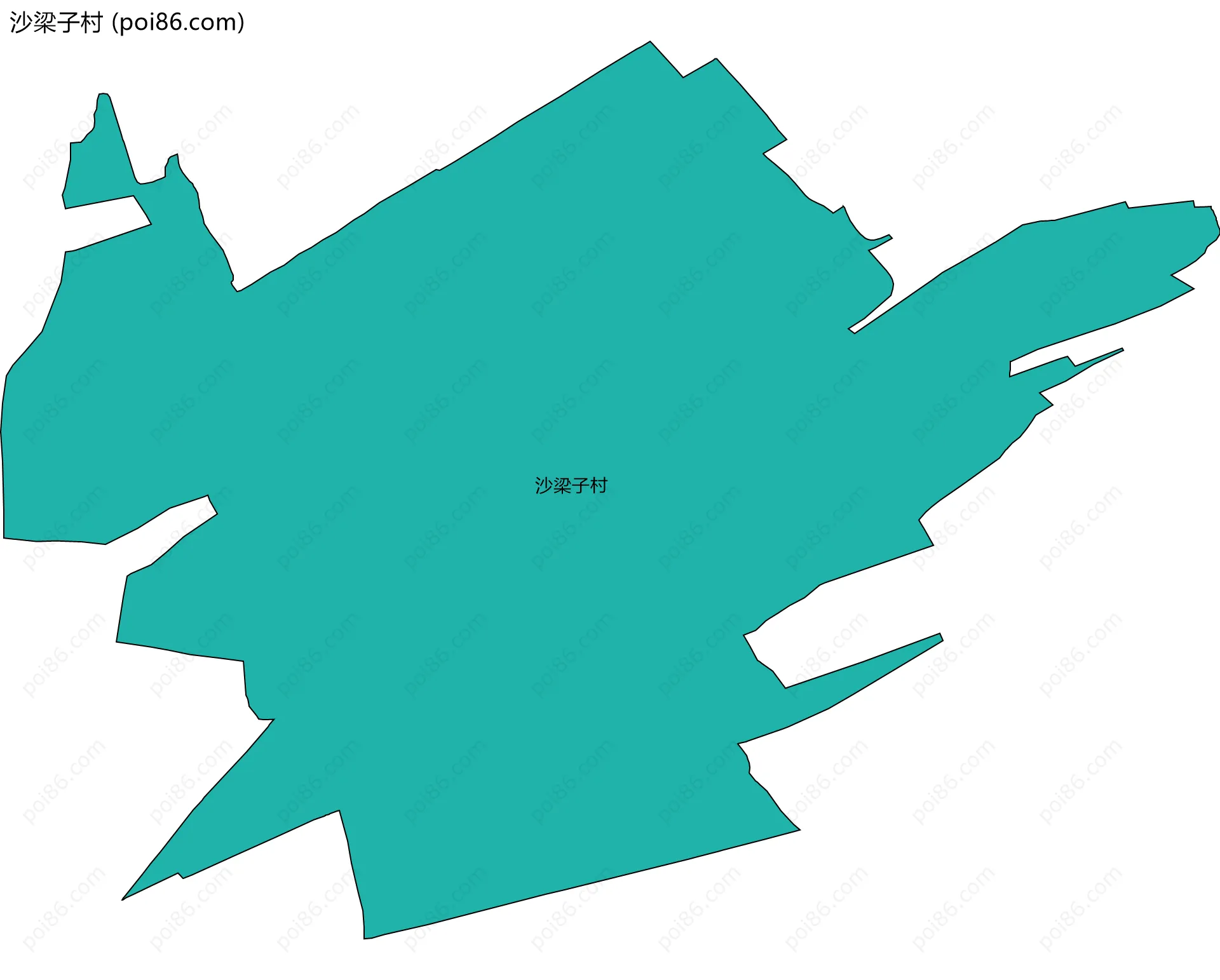 沙梁子村边界地图