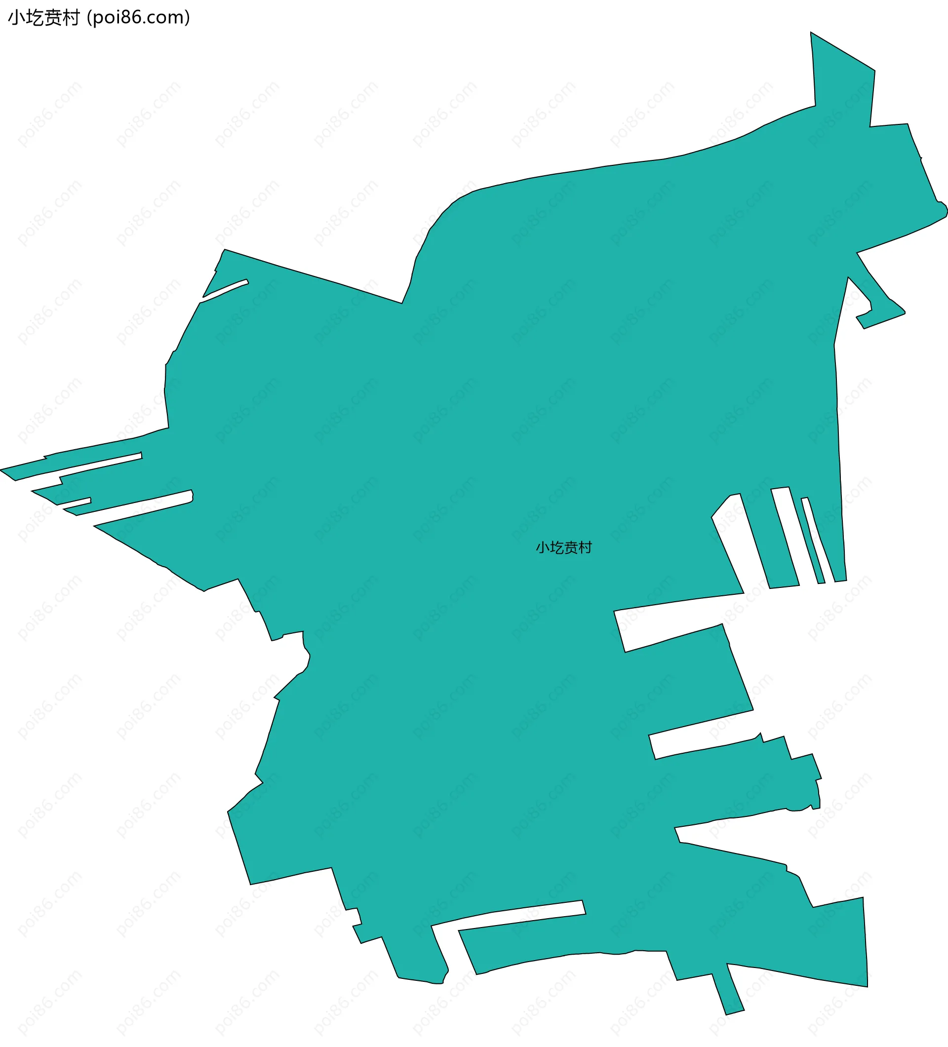 小圪贲村边界地图