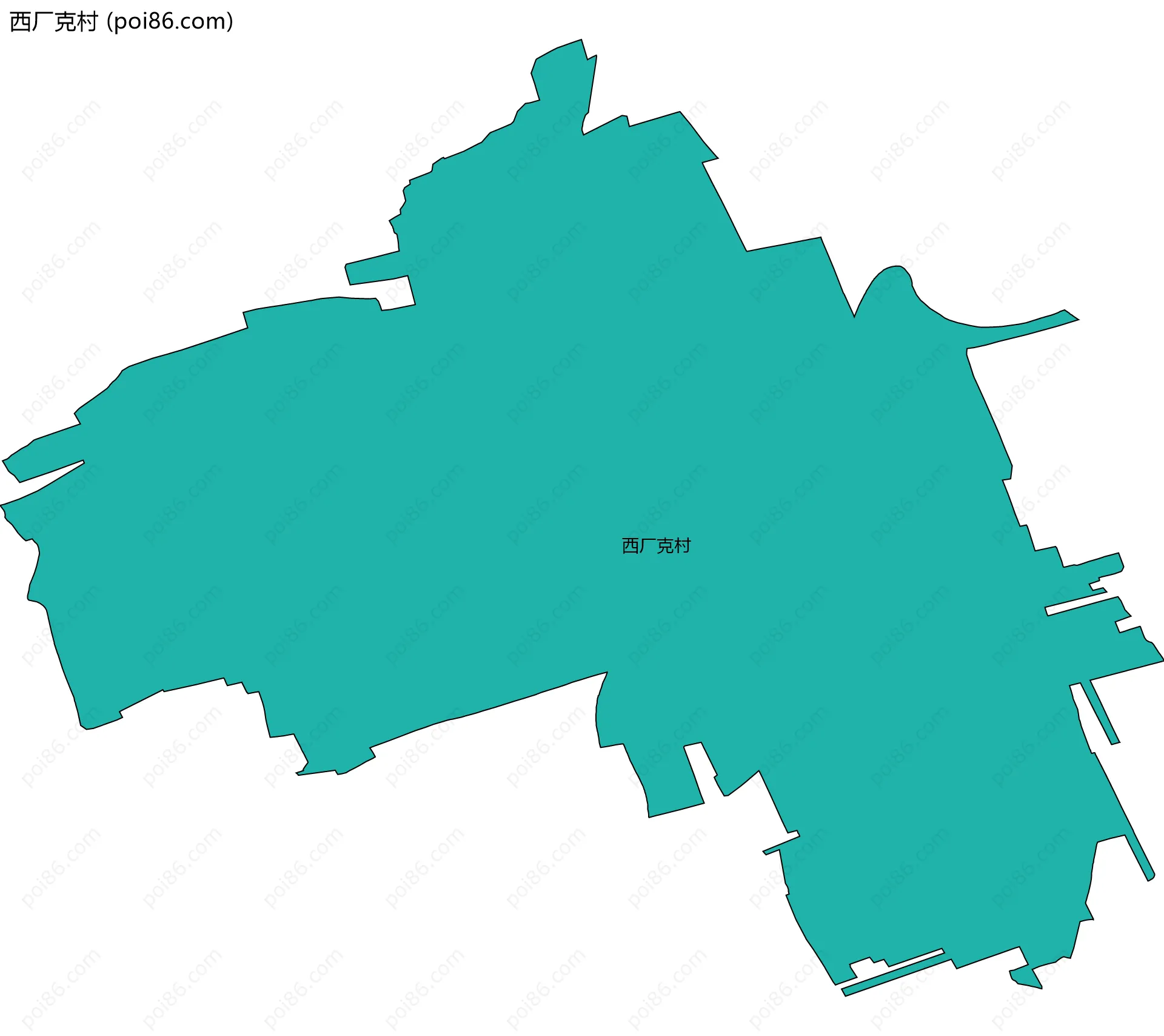 西厂克村边界地图