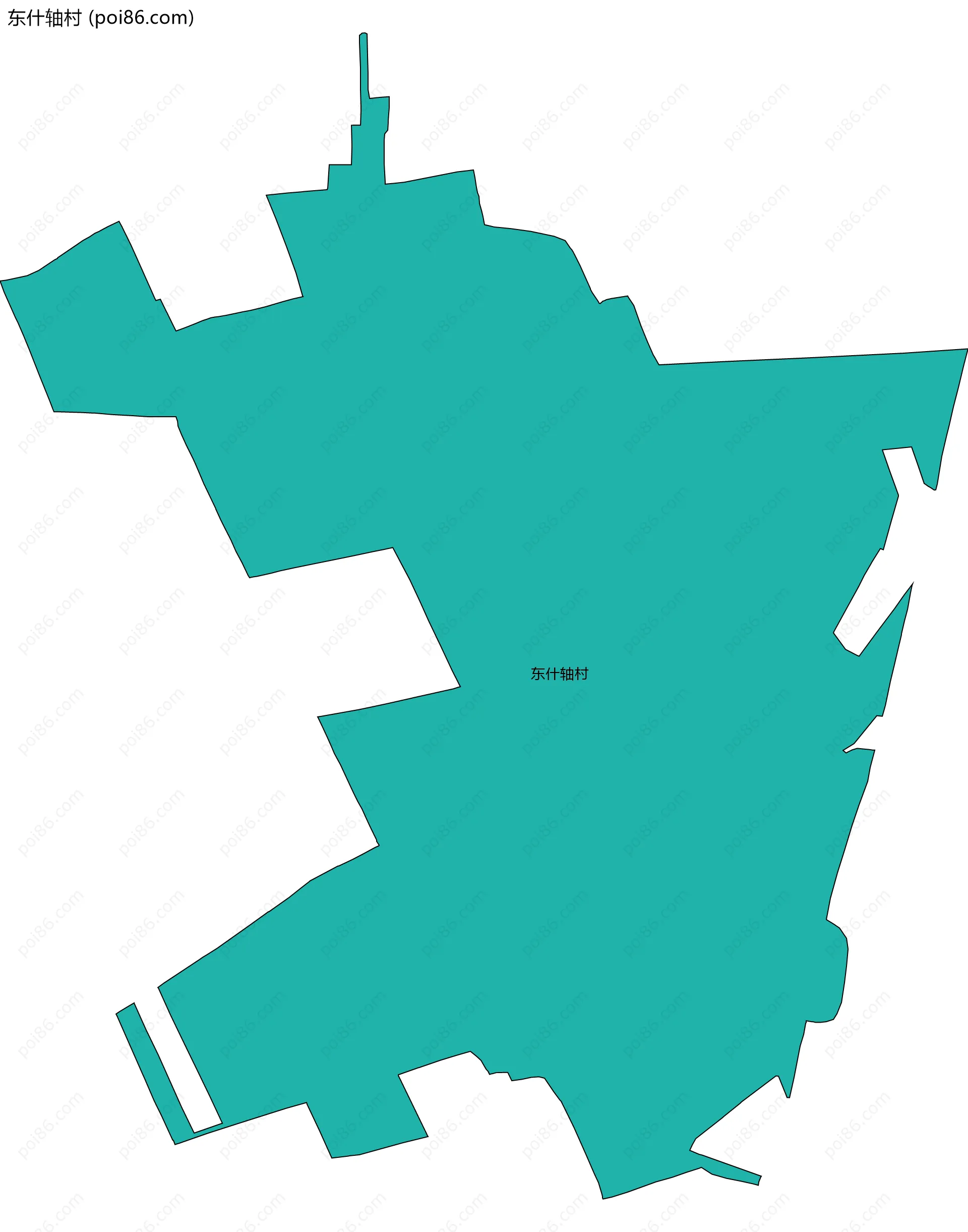 东什轴村边界地图