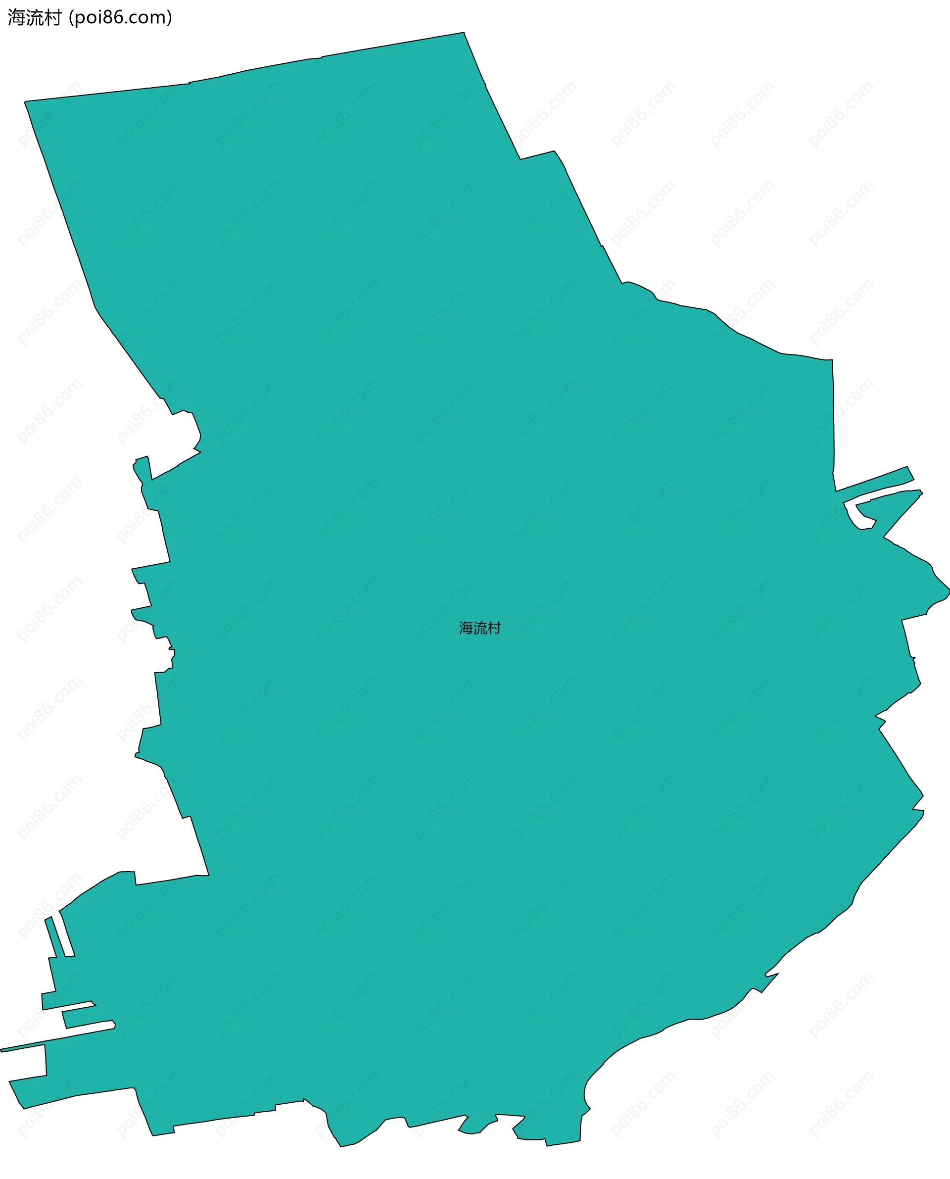 海流村边界地图