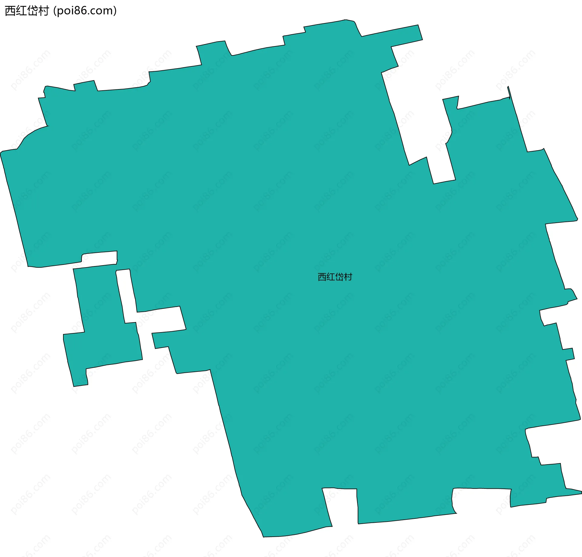 西红岱村边界地图