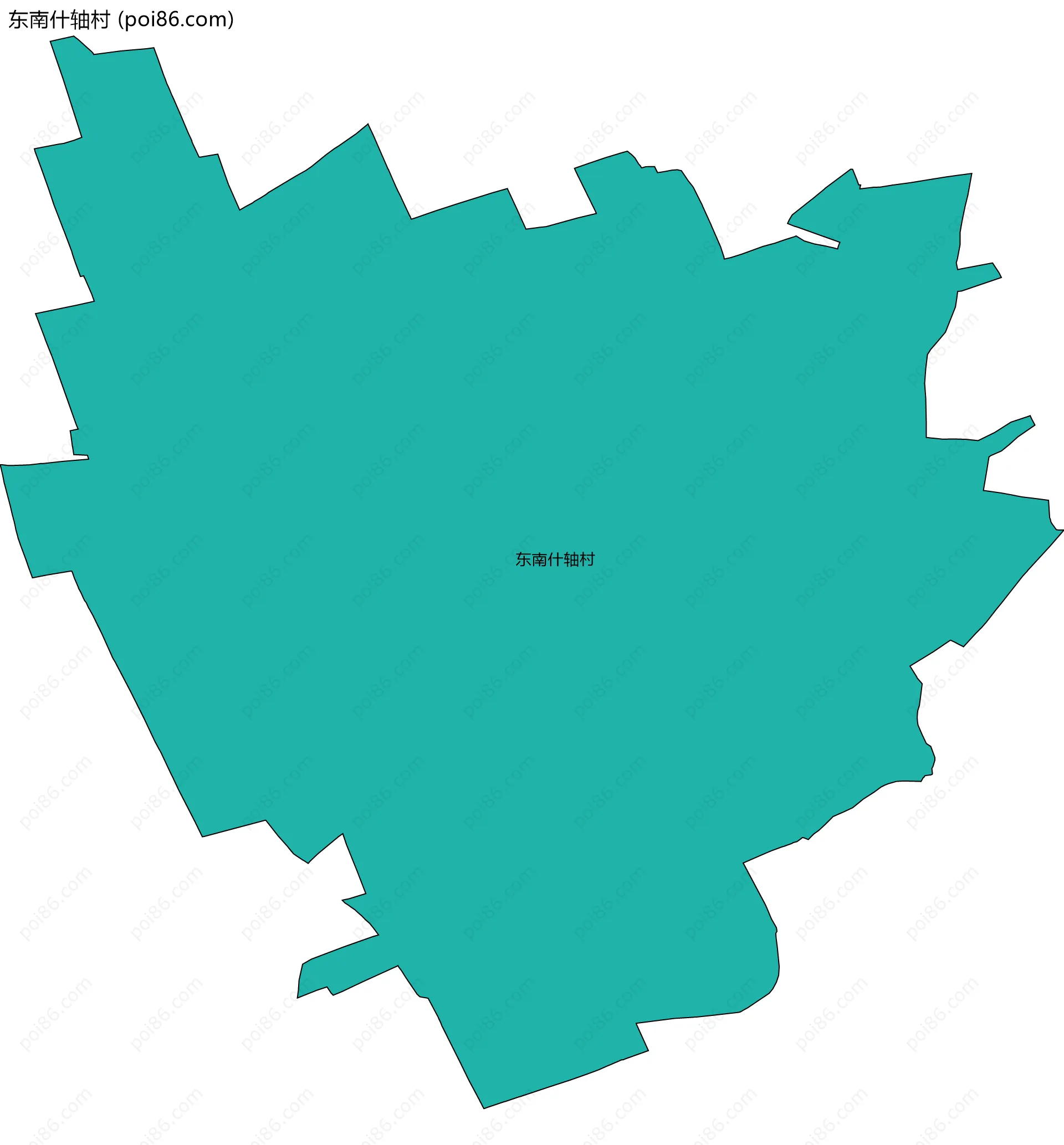 东南什轴村边界地图