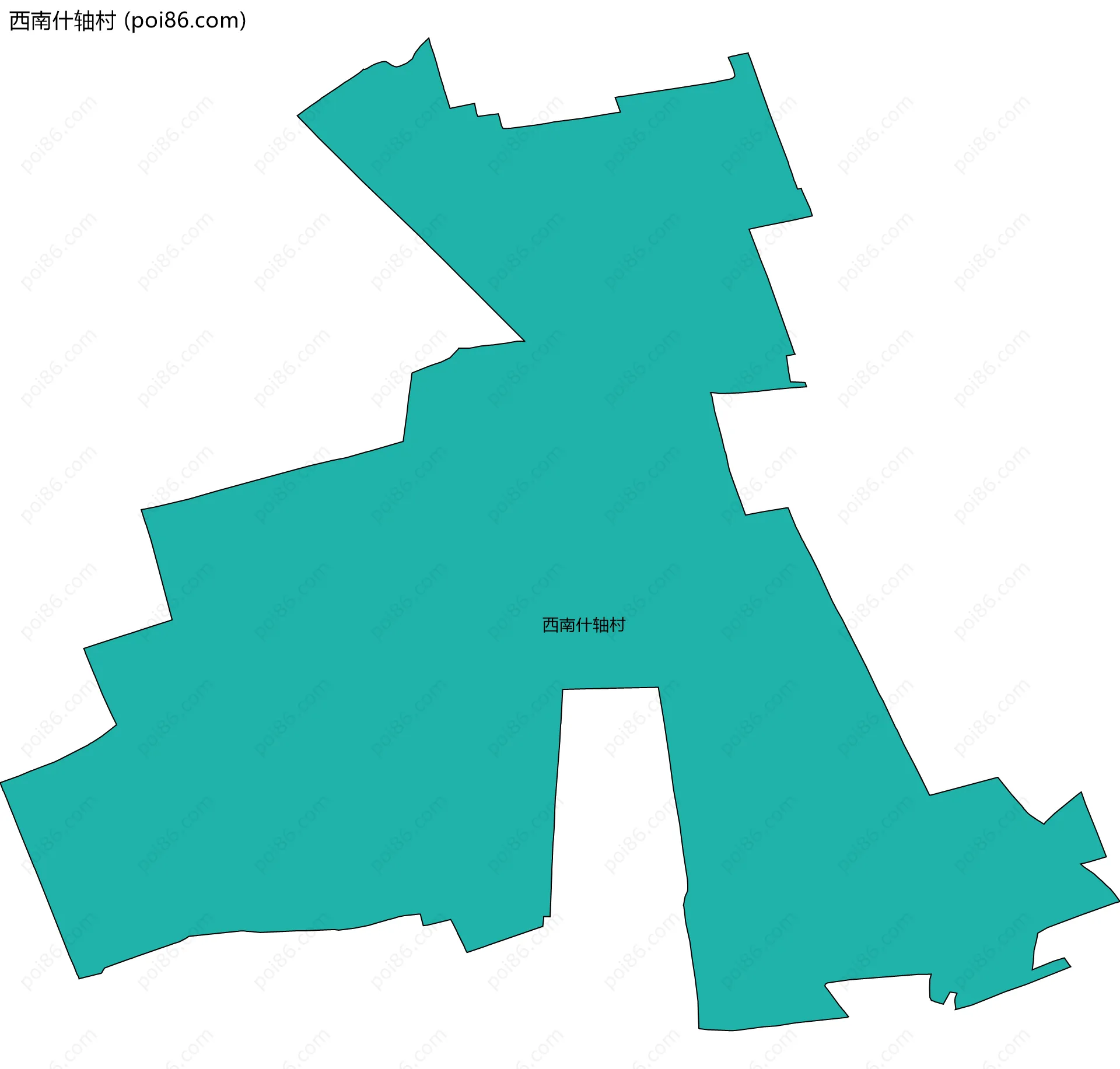 西南什轴村边界地图
