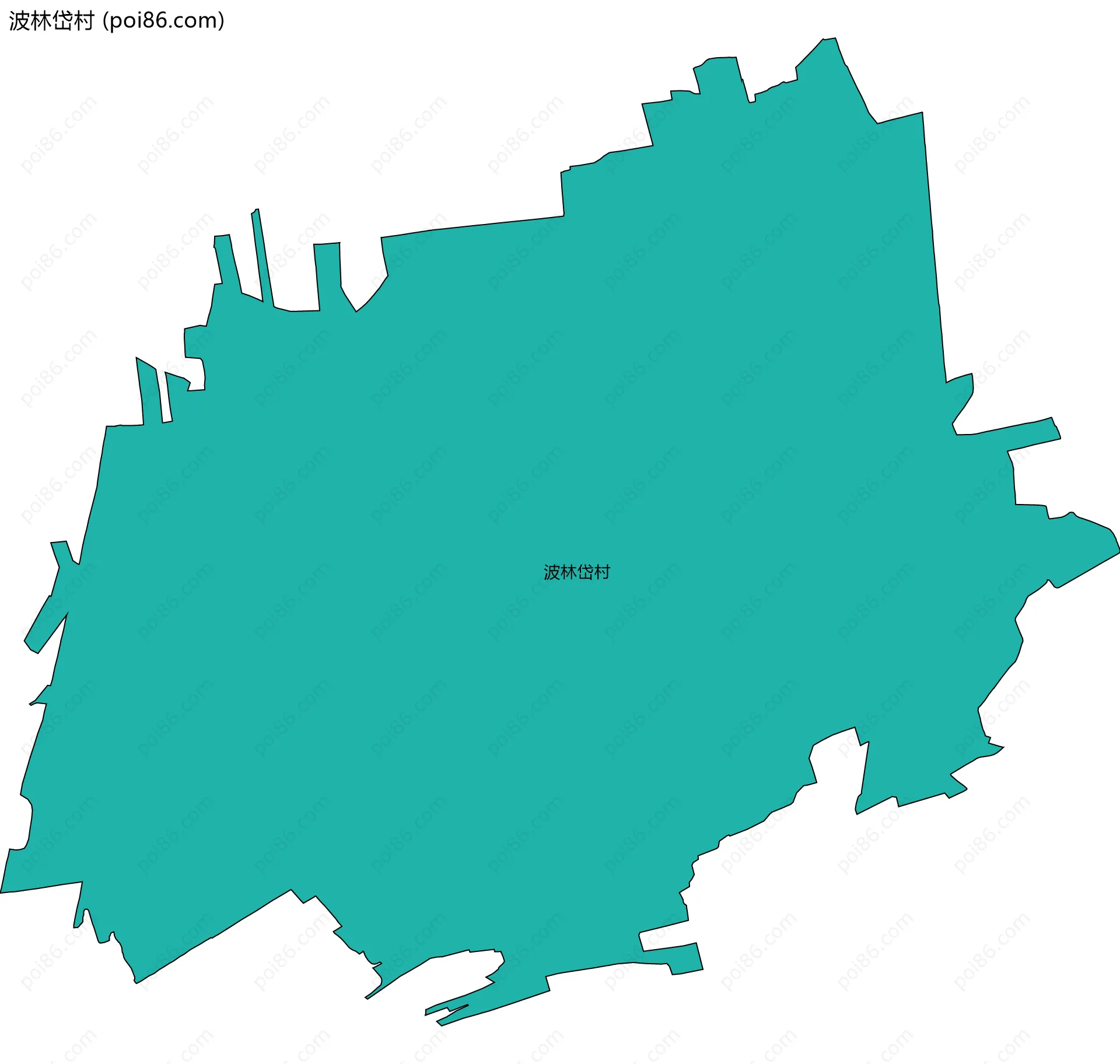 波林岱村边界地图