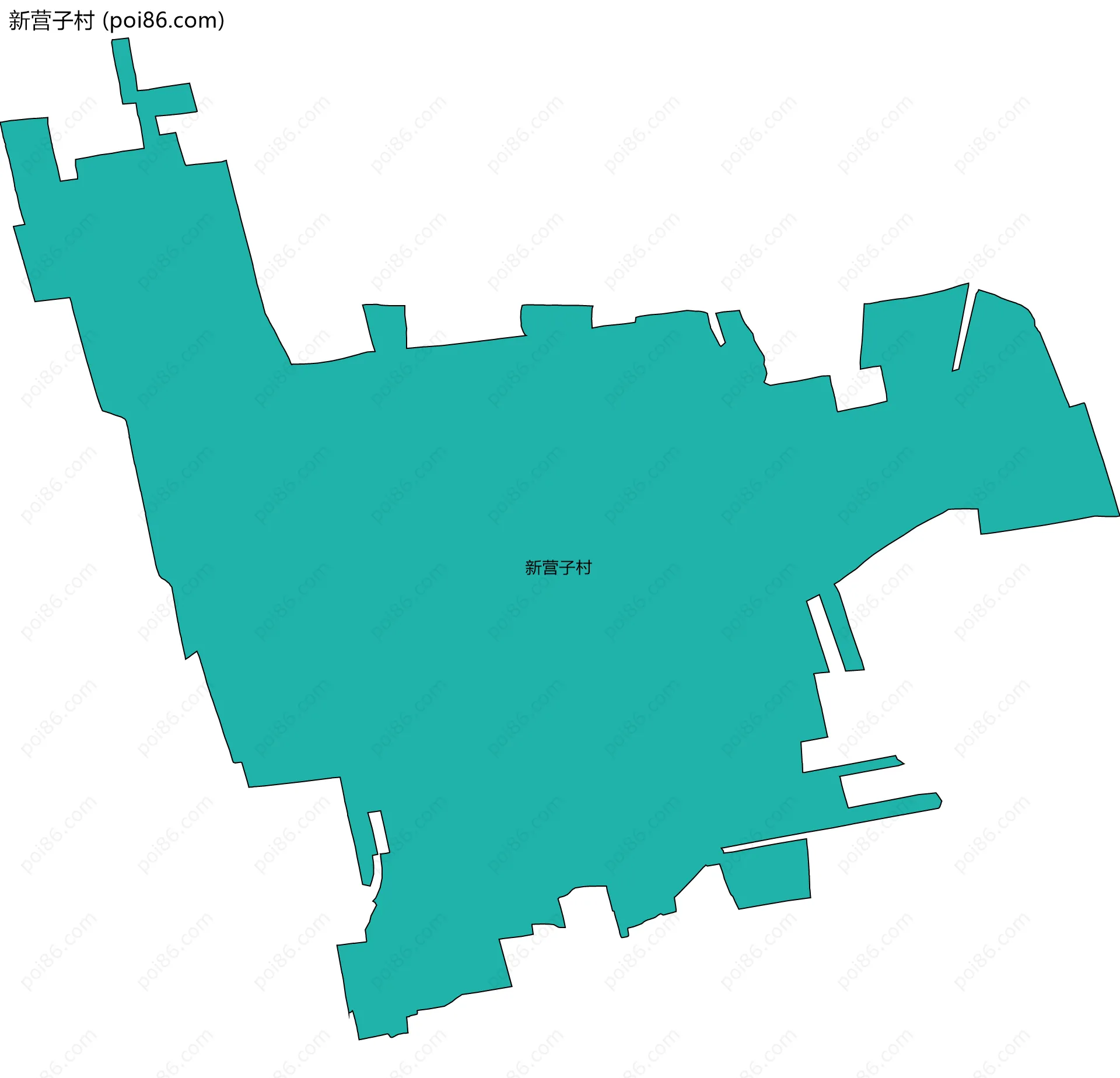 新营子村边界地图