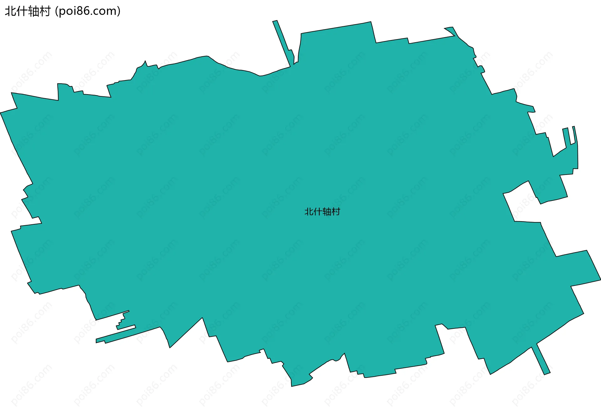 北什轴村边界地图