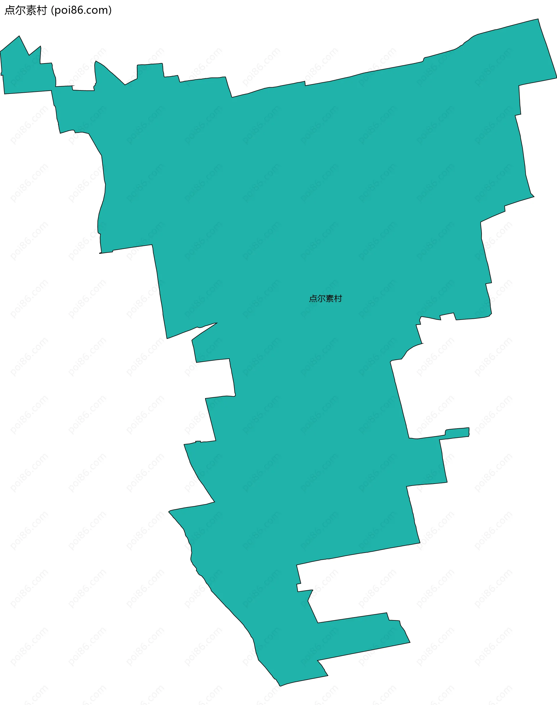 点尔素村边界地图