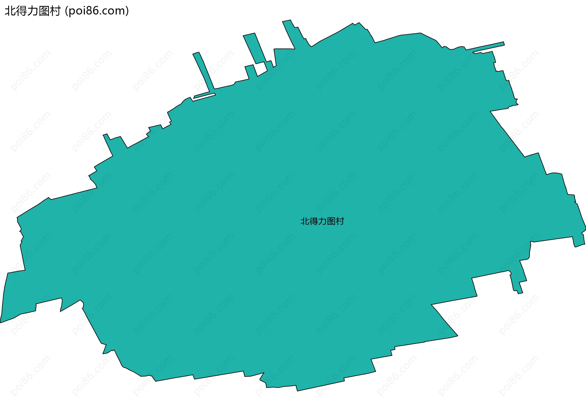 北得力图村边界地图