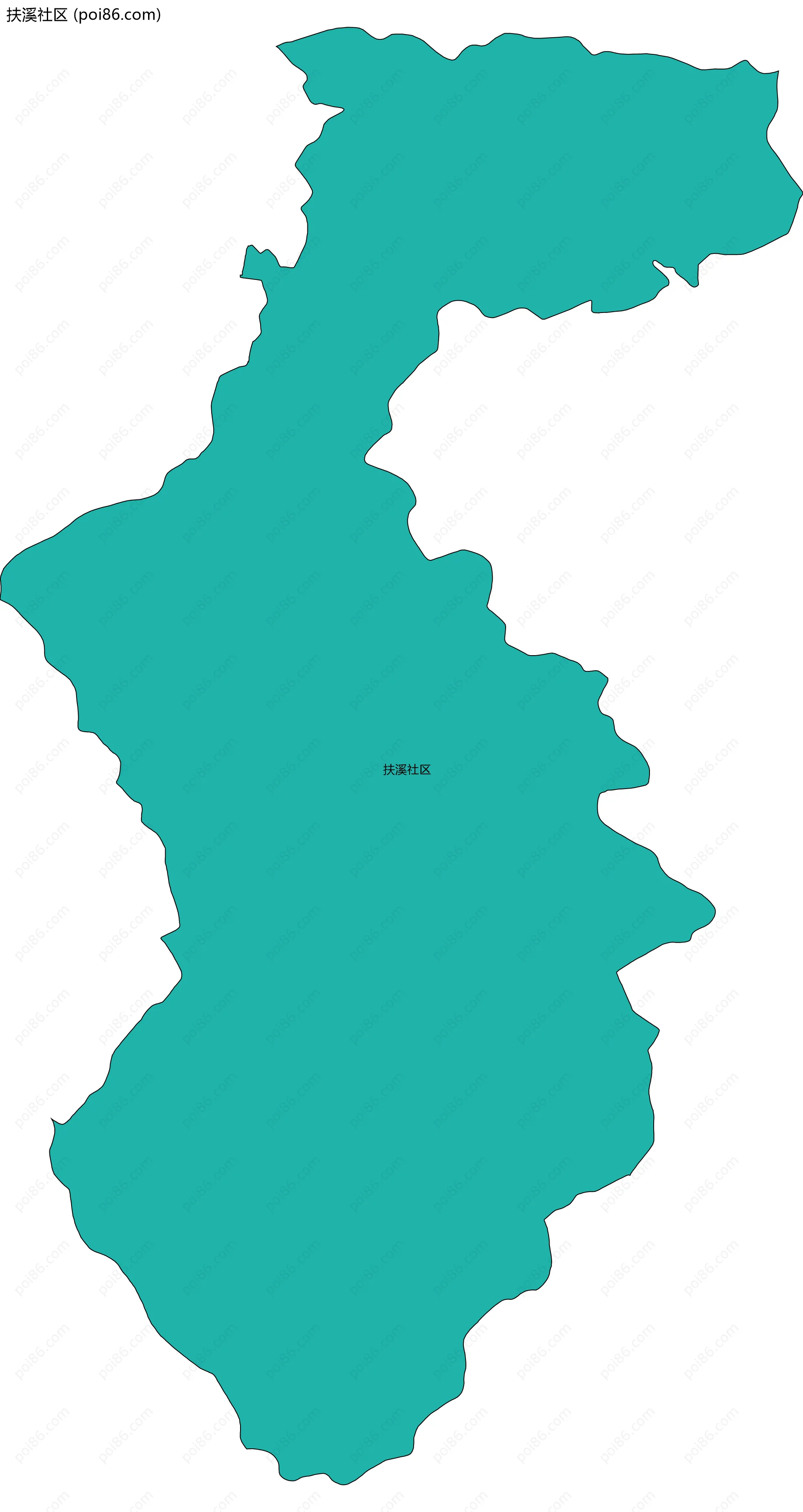扶溪社区边界地图