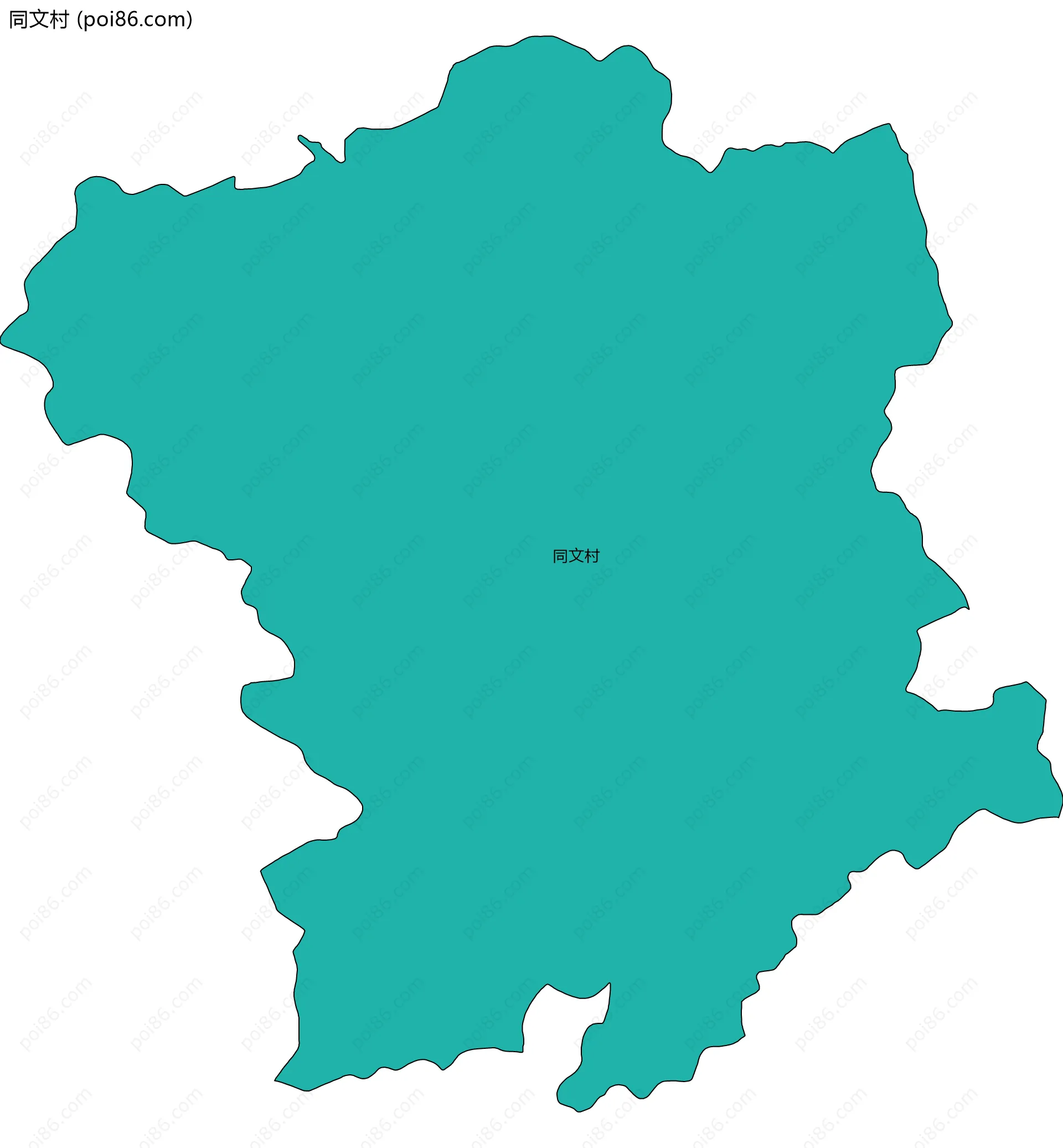 同文村边界地图