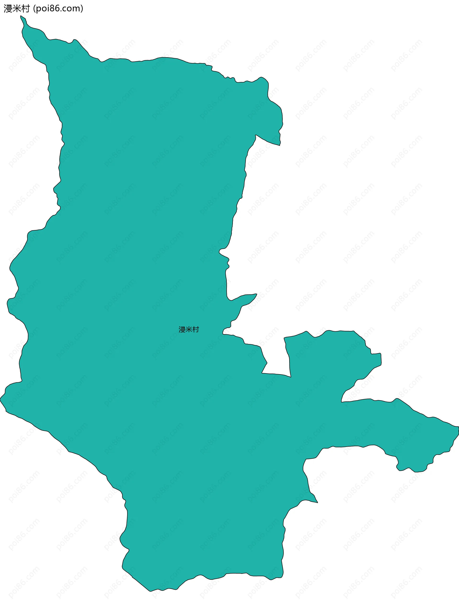 浸米村边界地图