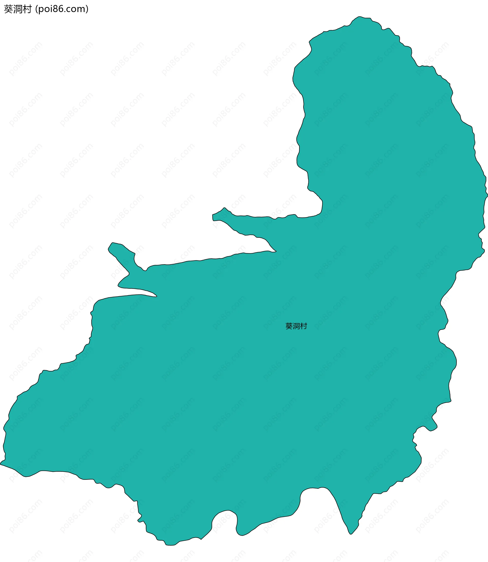 葵洞村边界地图