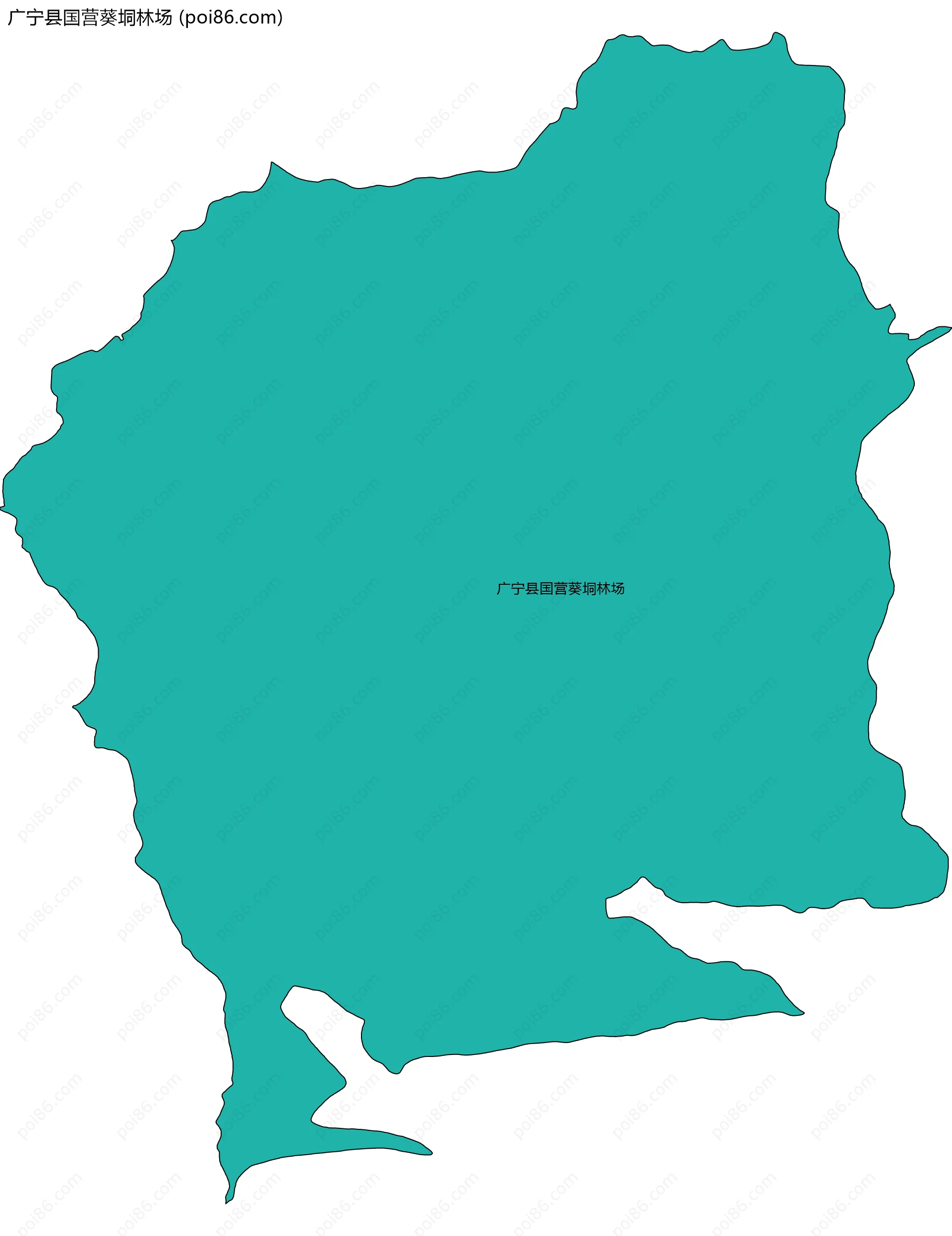 广宁县国营葵垌林场边界地图