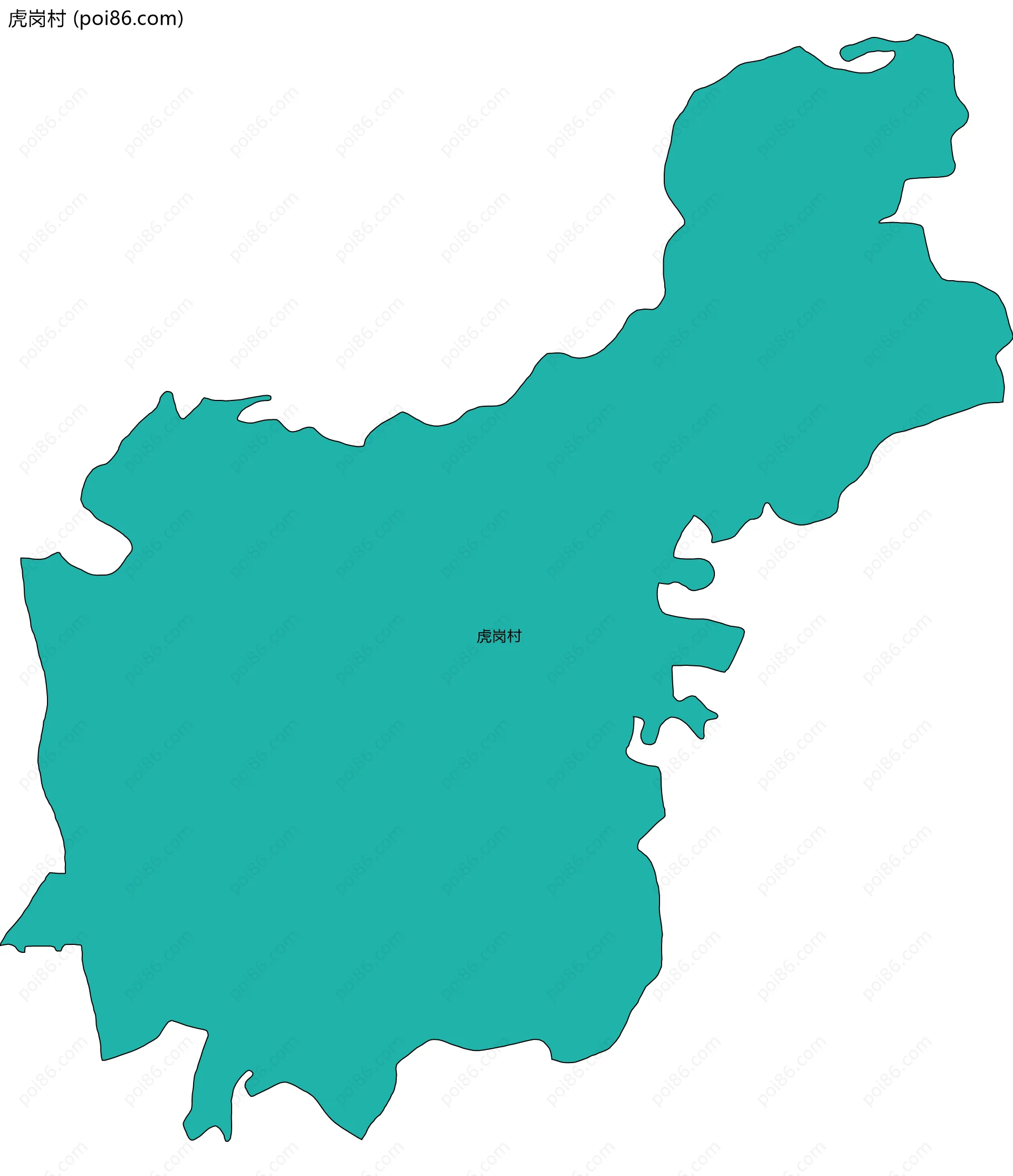 虎岗村边界地图