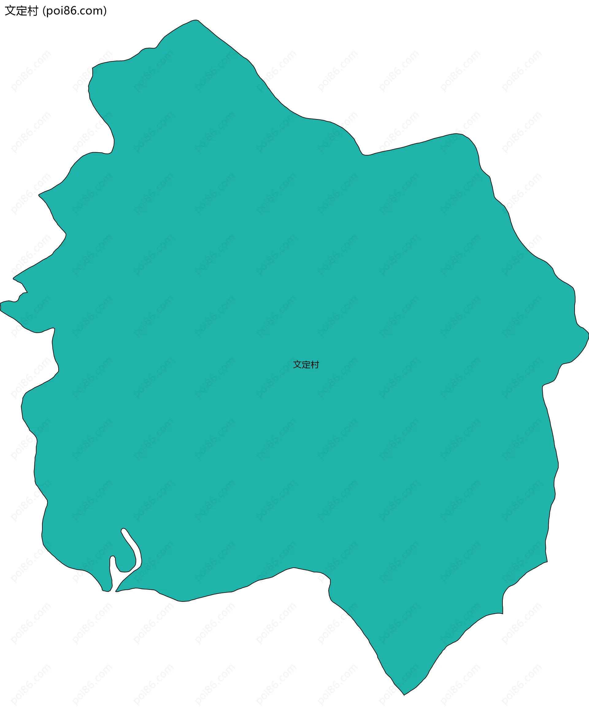 文定村边界地图